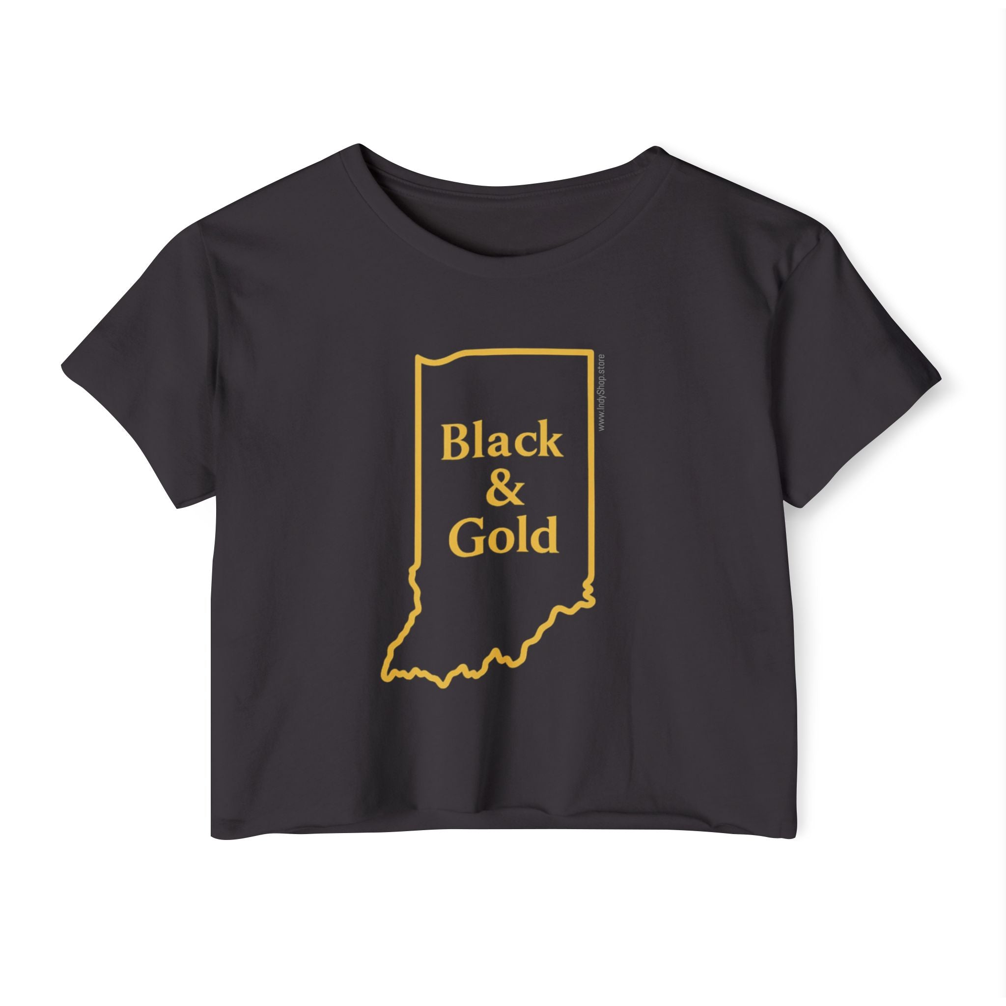 Black & Gold Women's Crop Top