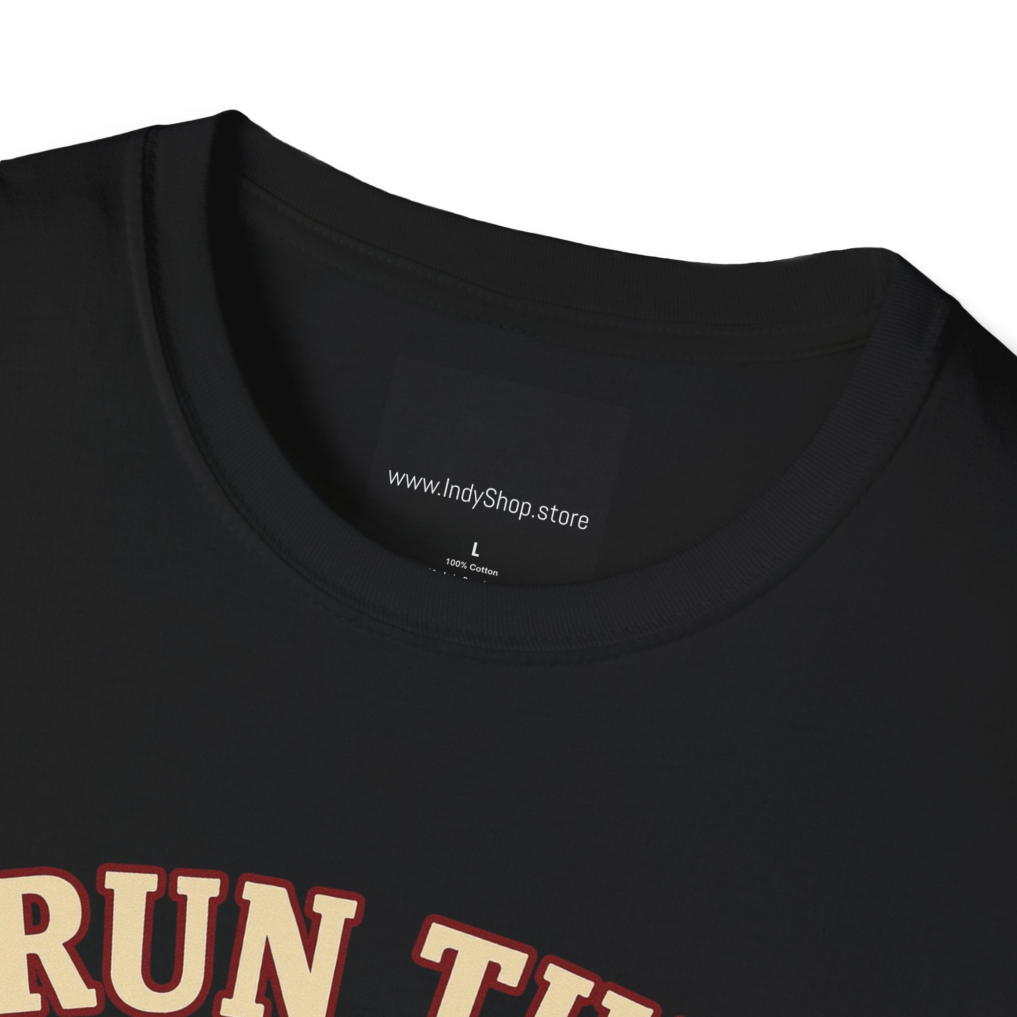 Run the Damn Ball Cream and Crimson Unisex Graphic T-Shirt