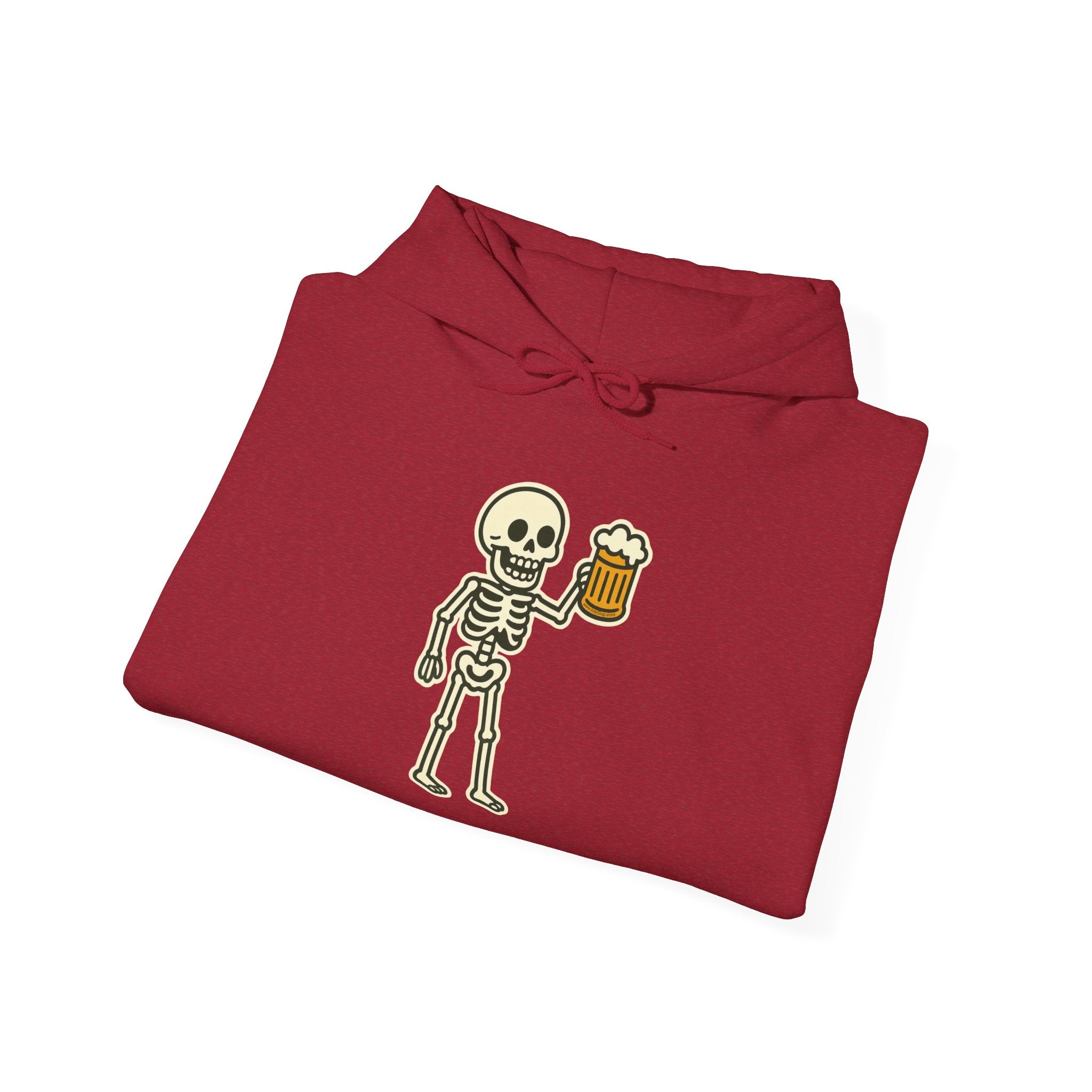 Skeleton Drinking Beer Hoodie – Unisex Heavy Blend Sweatshirt