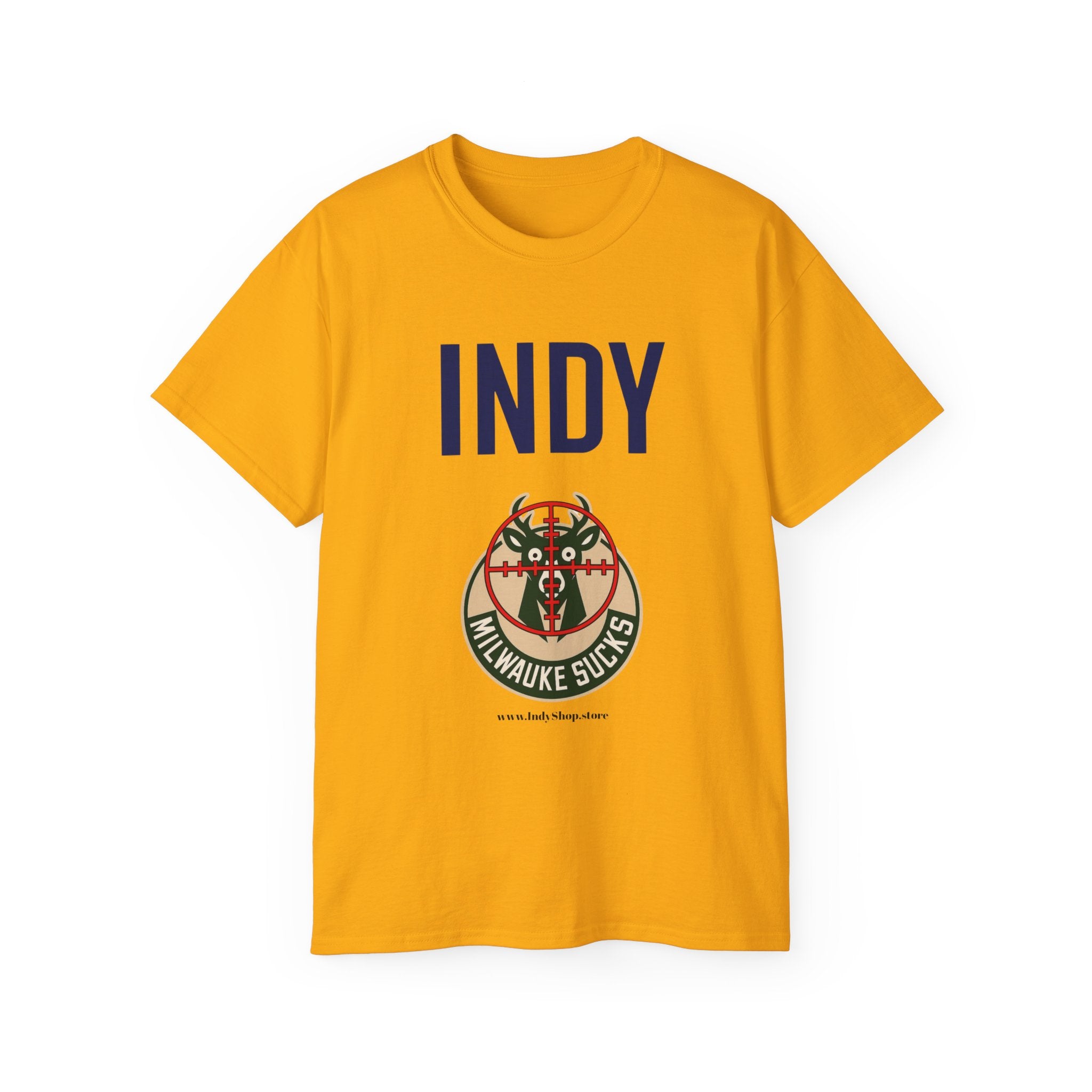 Indy + Milwaukee Sucks Logo on Front | Unisex T-Shirt | Indy Pacers