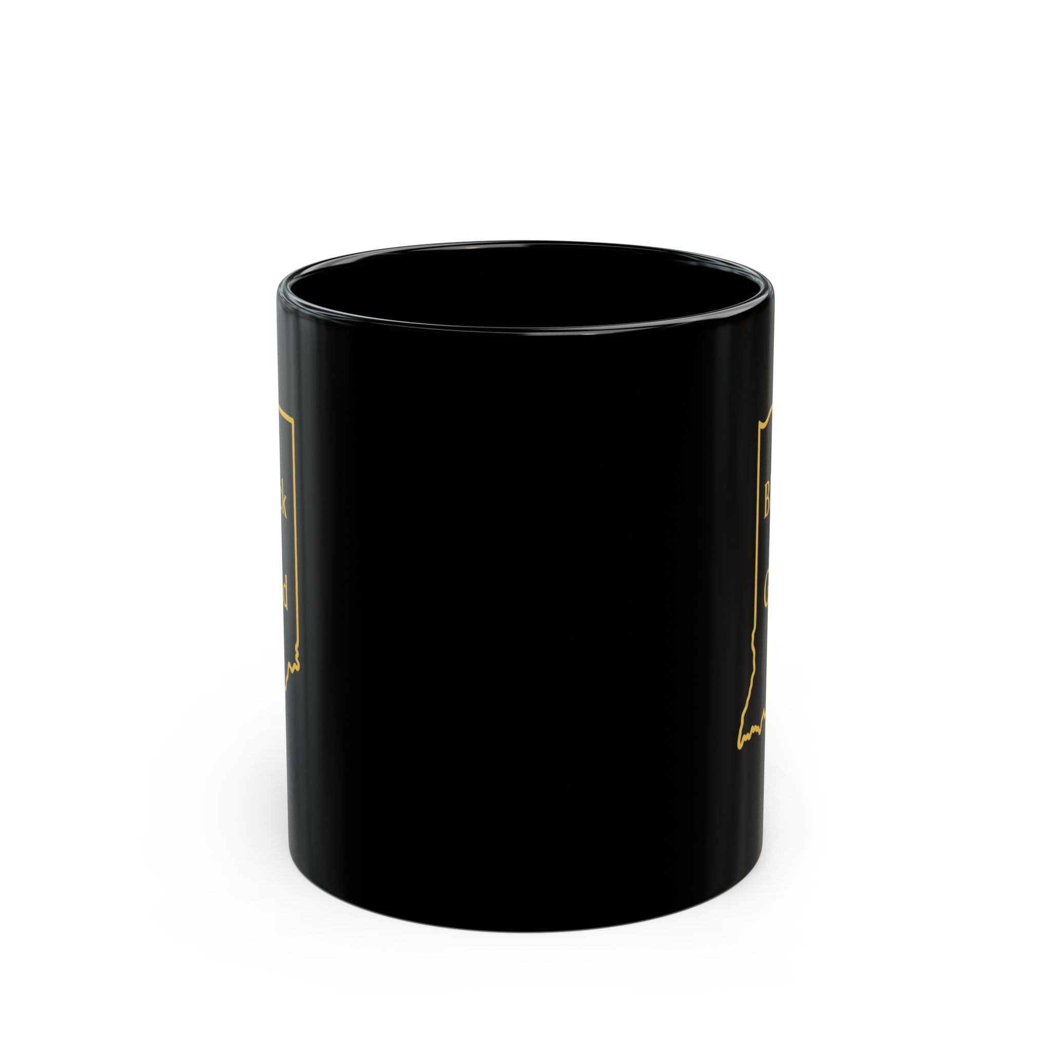 Black & Gold Mug with Indiana Outline