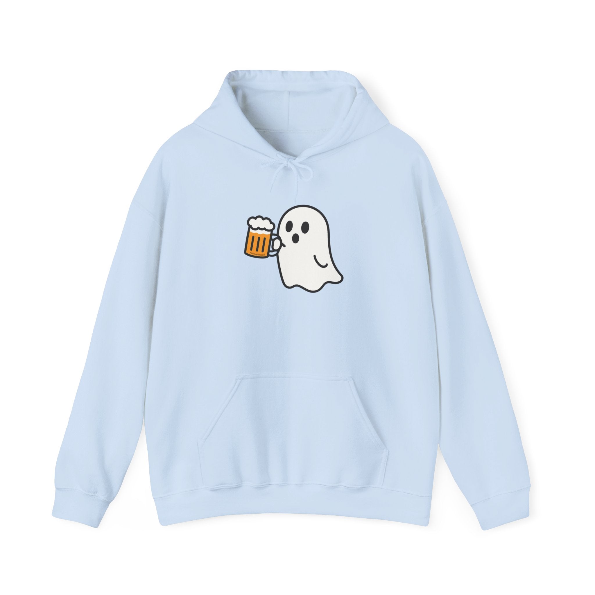 Ghost Drinking Beer Hoodie – Unisex Heavy Blend Sweatshirt