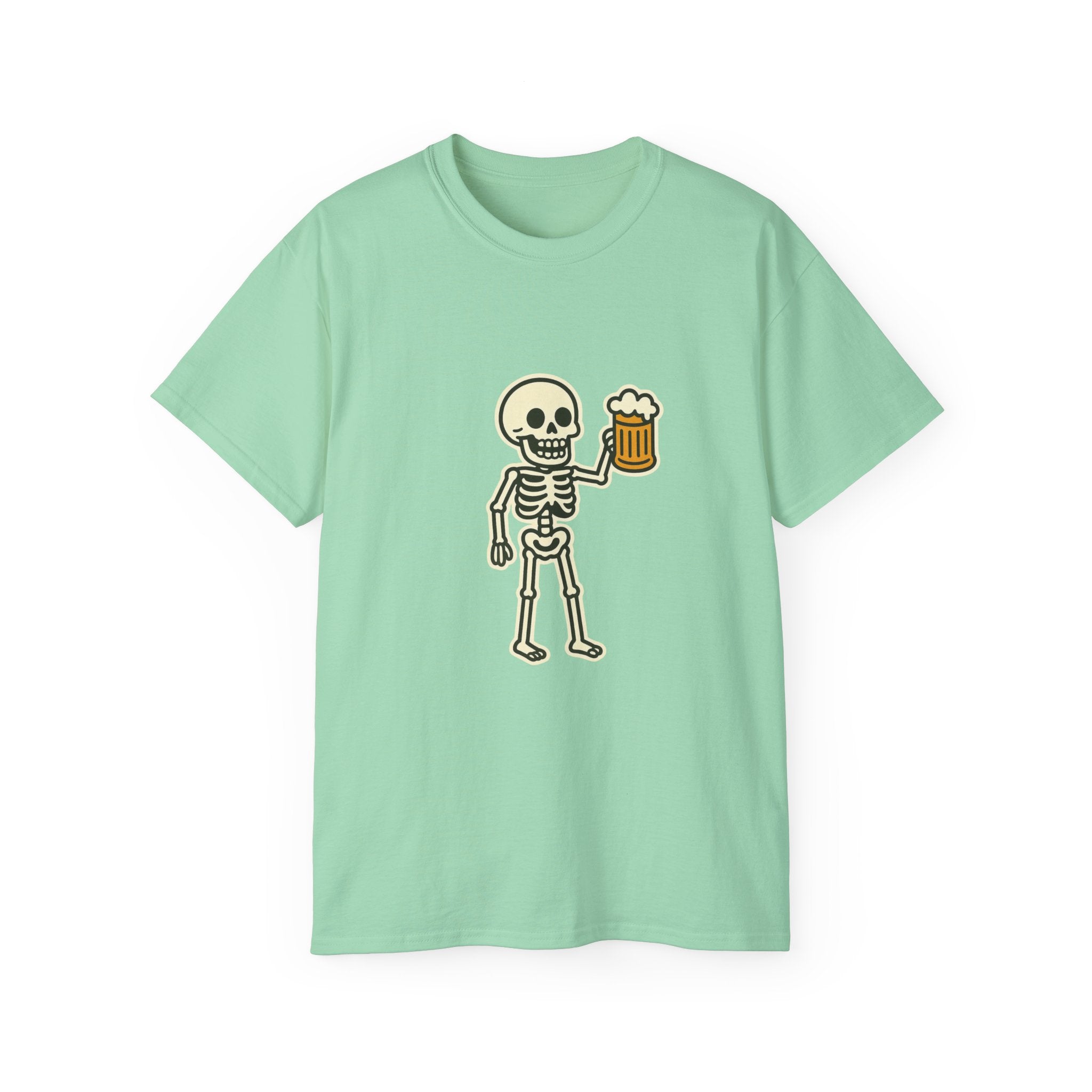 Skeleton with Beer Unisex Tee