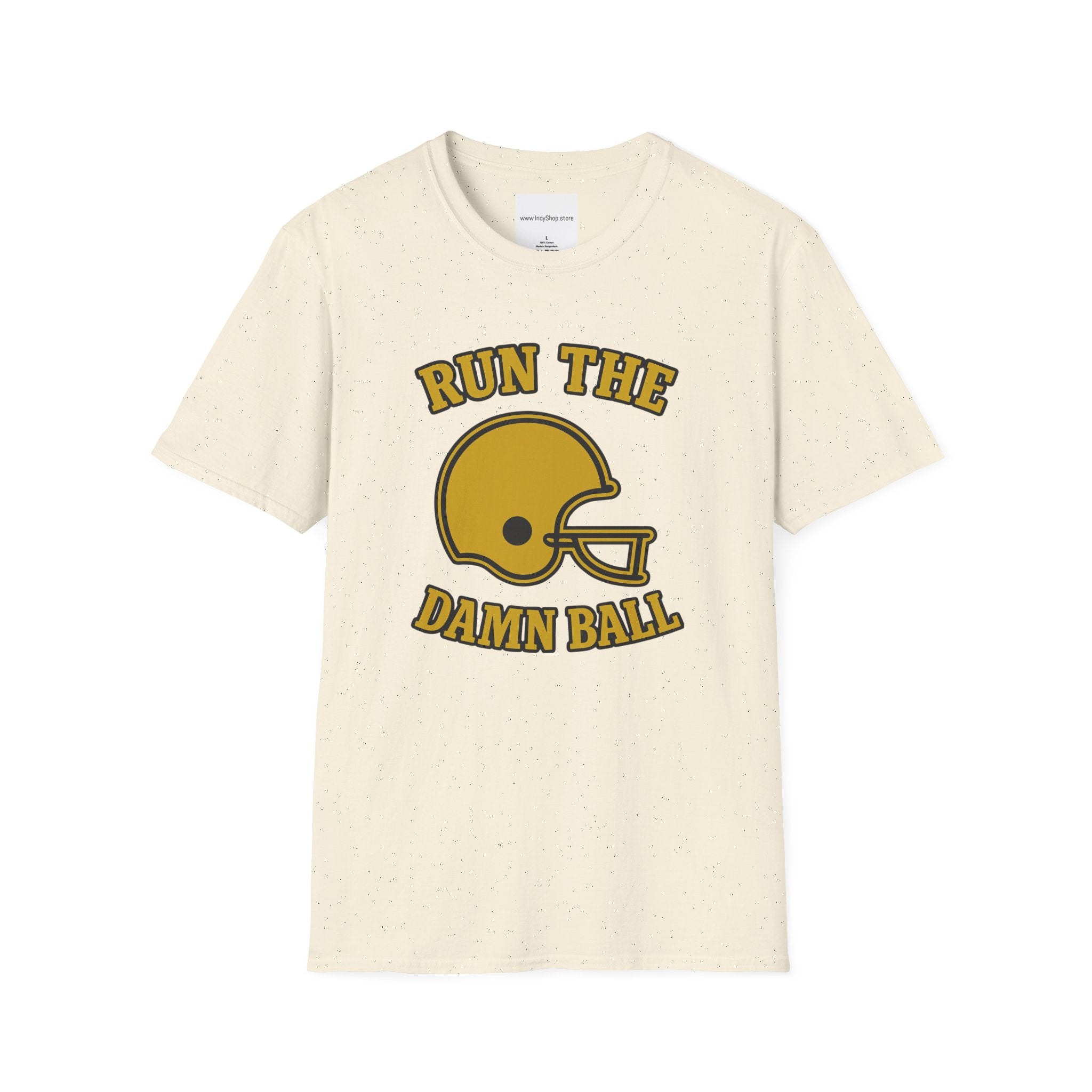 Run the Damn Ball Black and Gold Unisex Graphic T-Shirt
