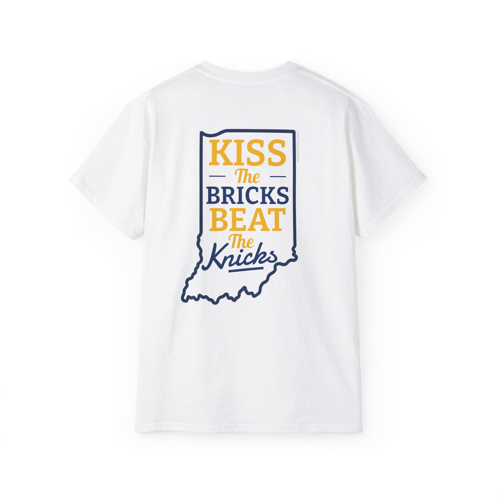 Kiss the Bricks Beat the Knicks Back | Indy 0 Front | Unisex T-Shirt | Indy Pacers