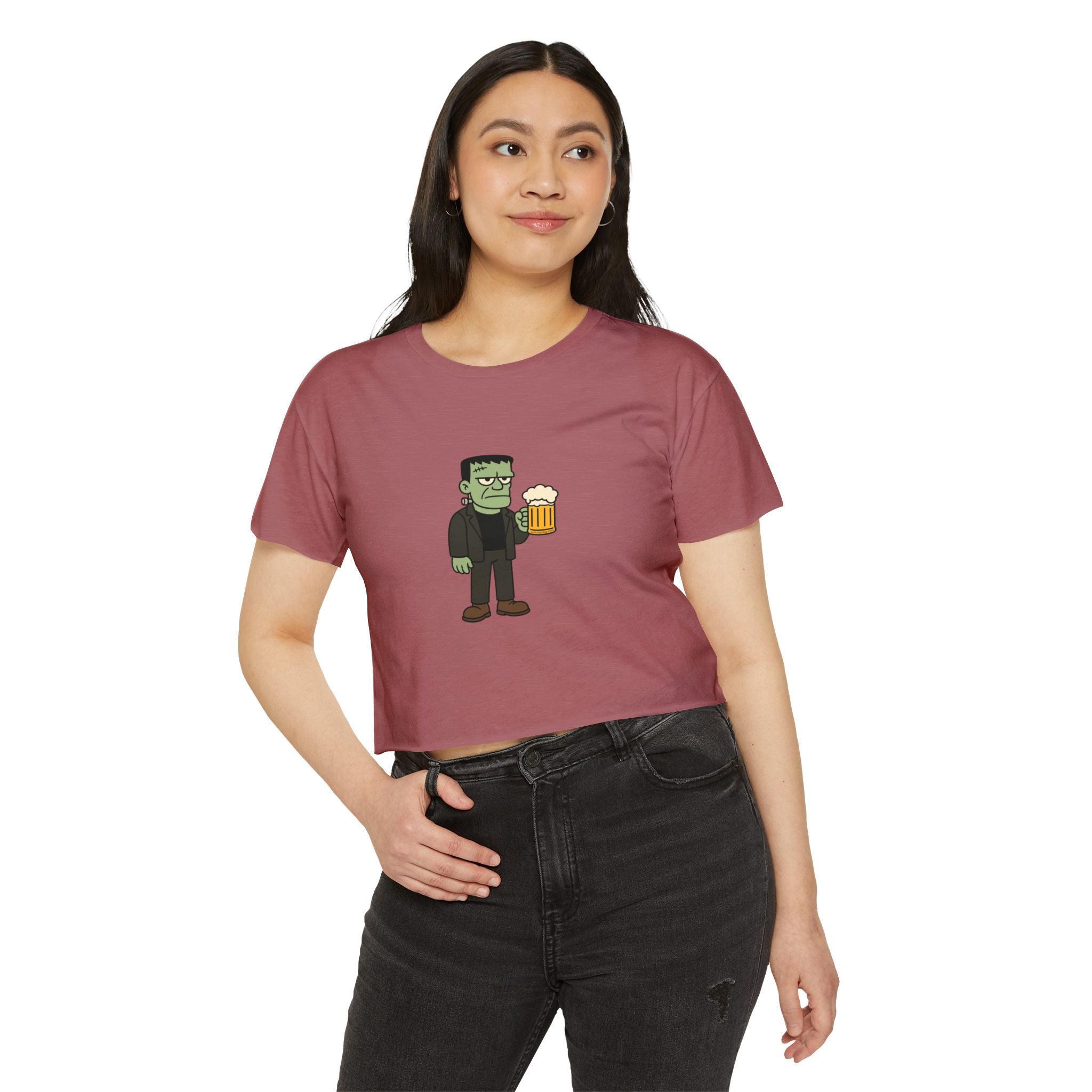 Monster with Beer Crop Top