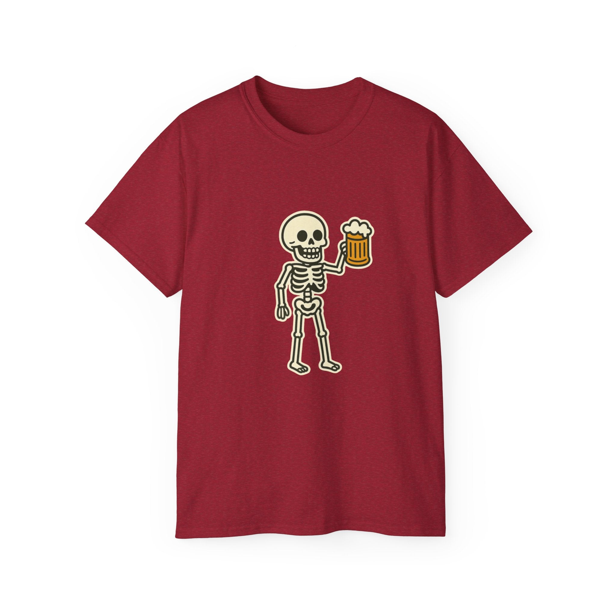 Skeleton with Beer Unisex Tee