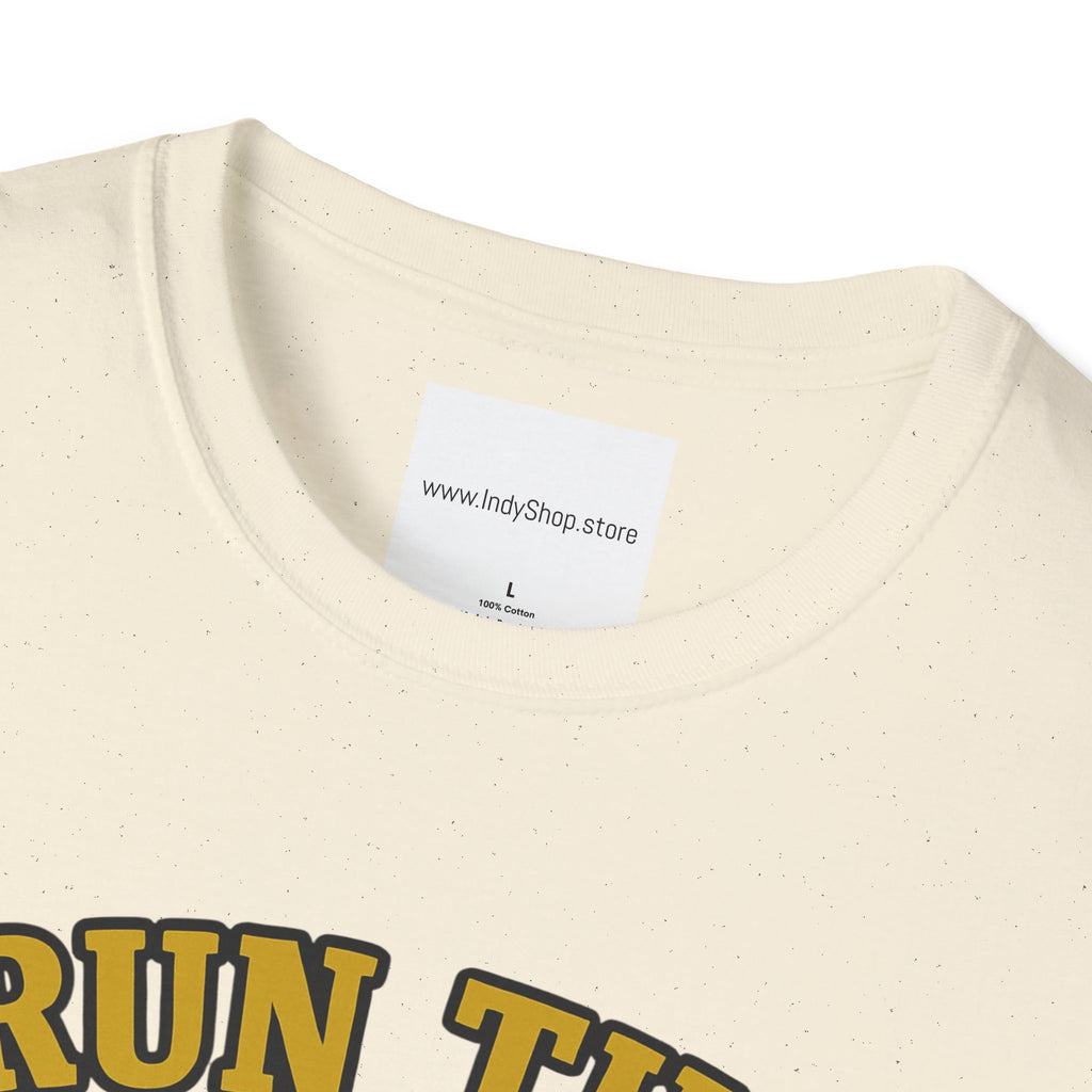 Run the Damn Ball Black and Gold Unisex Graphic T-Shirt