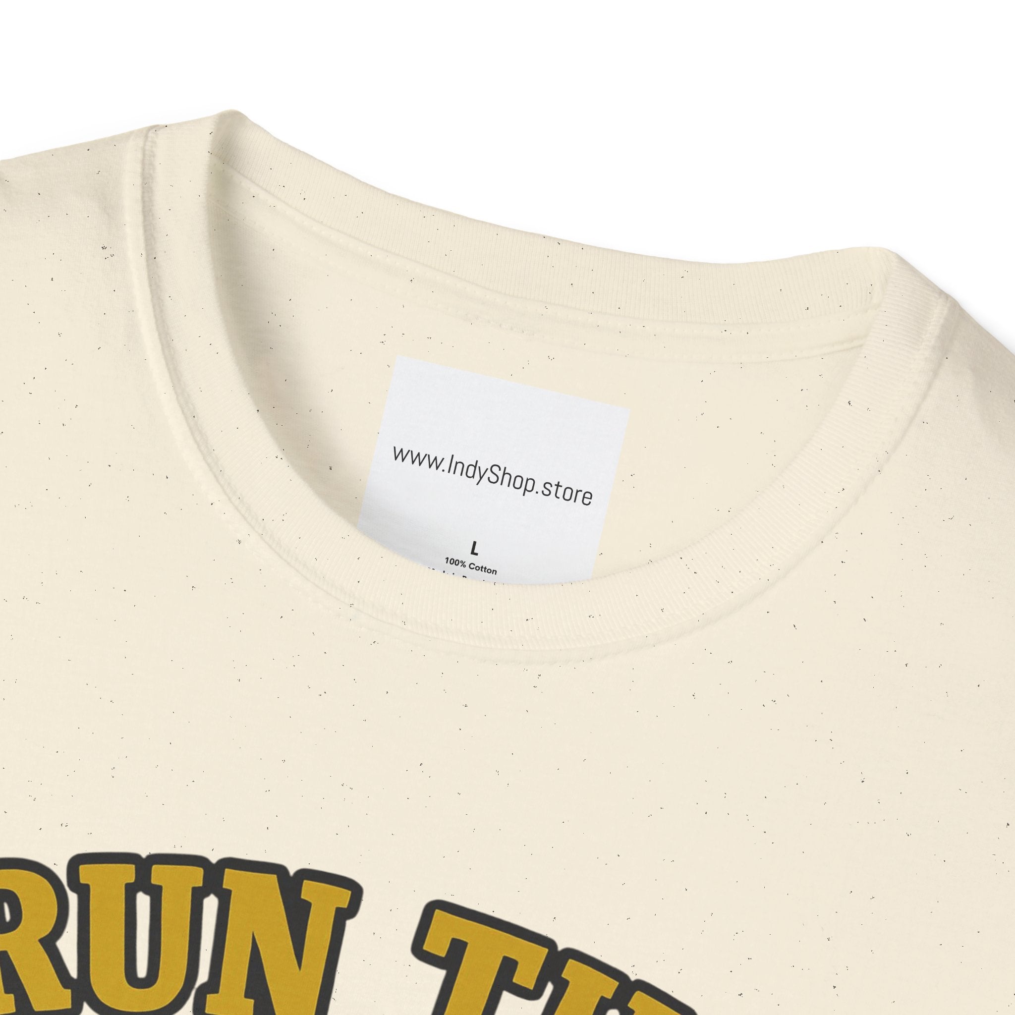 Run the Damn Ball Black and Gold Unisex Graphic T-Shirt