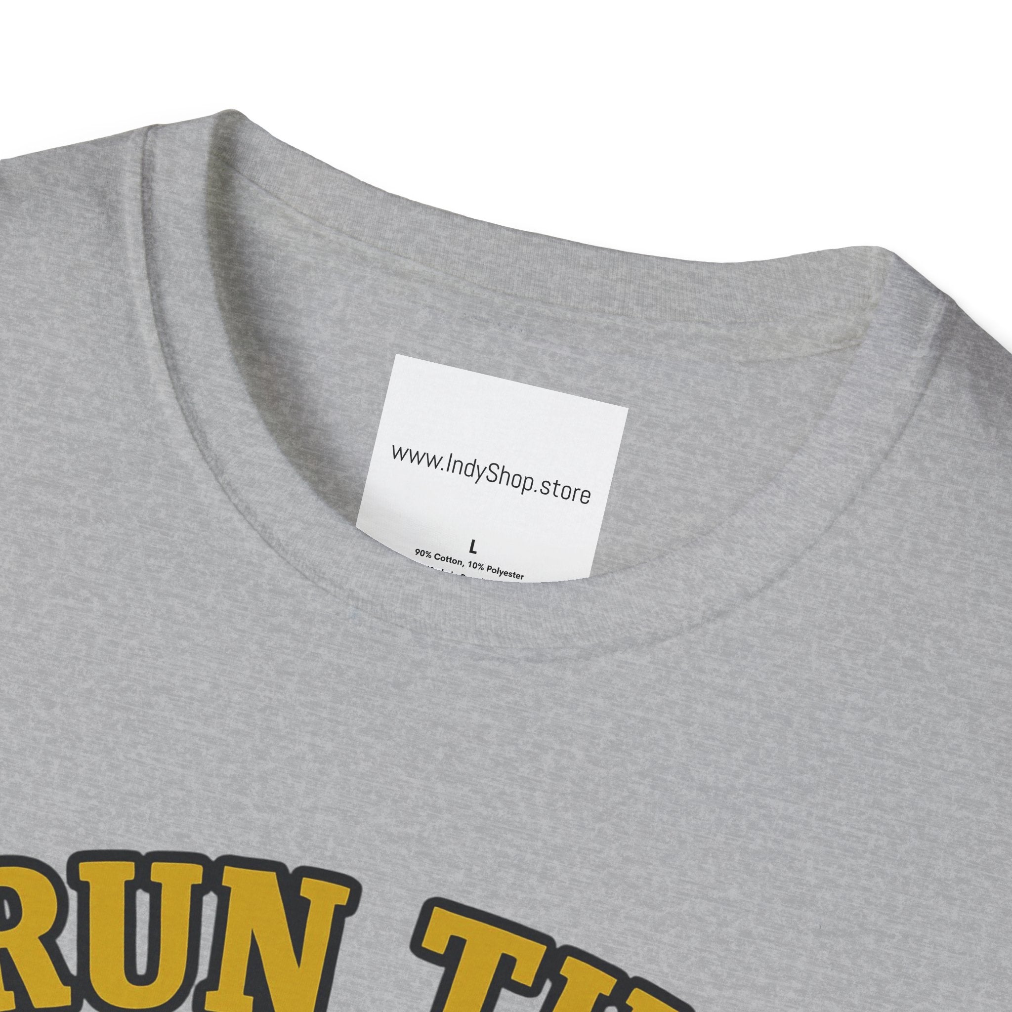 Run the Damn Ball Black and Gold Unisex Graphic T-Shirt
