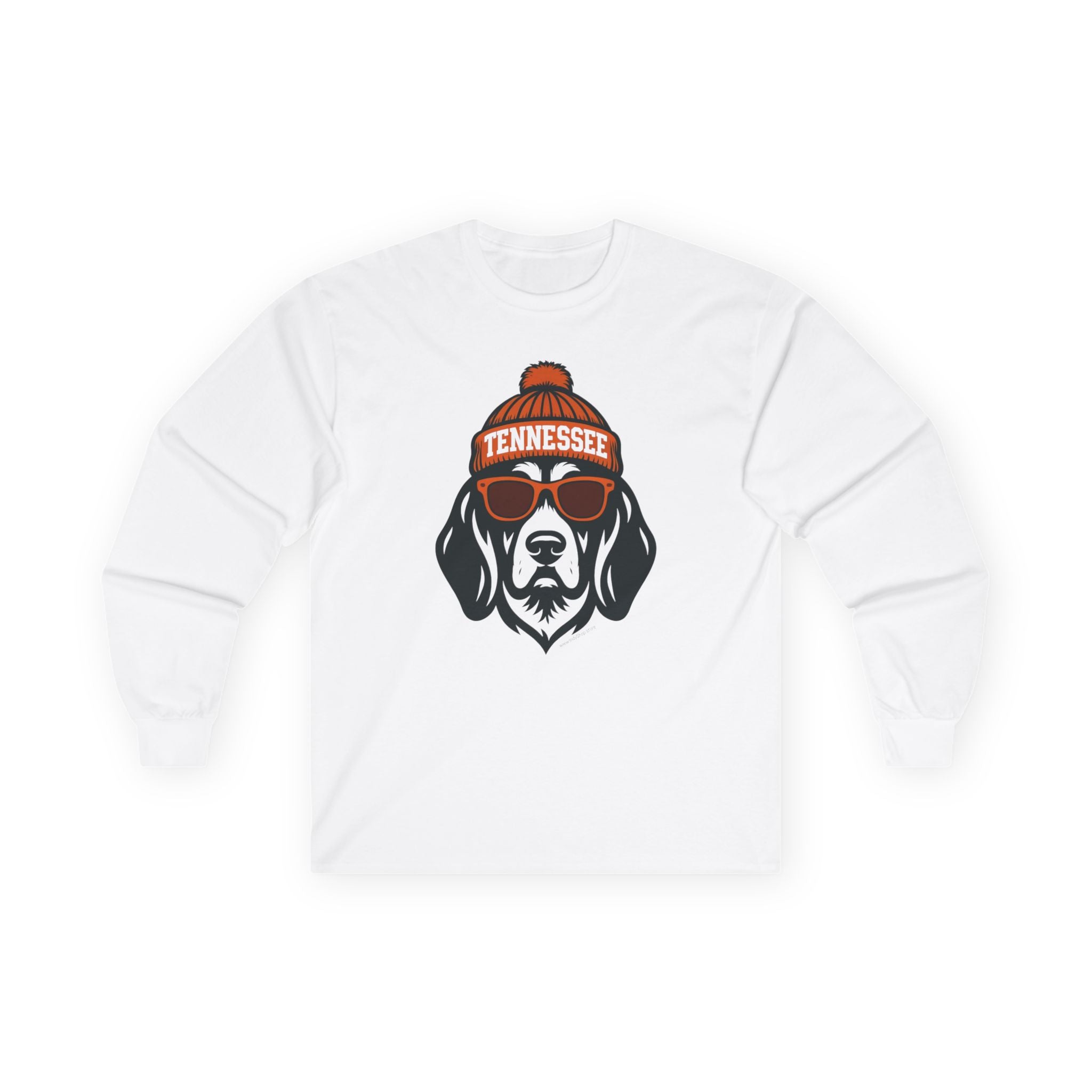 Tennessee Hound with Glasses and Hat Long Sleeve Tee | Tennessee Volunteers Smokey with Glasses and Hat