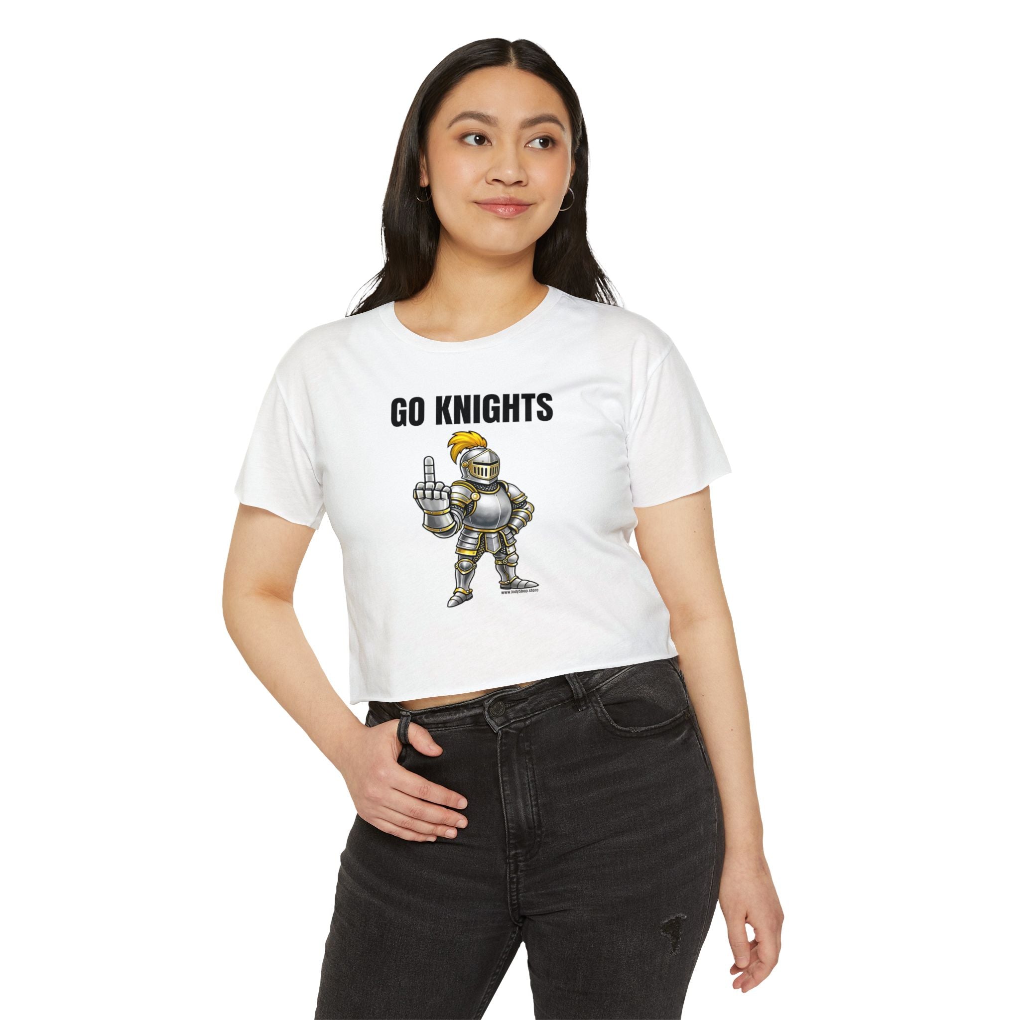Go Knights Middle Finger Women's Crop Top