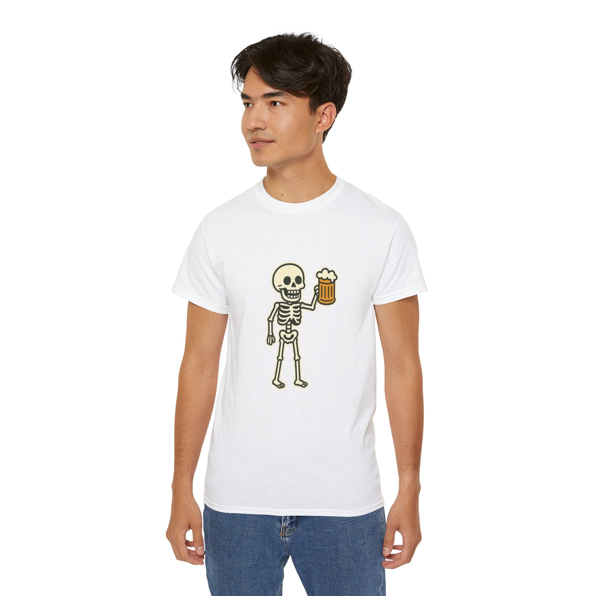 Skeleton with Beer Unisex Tee