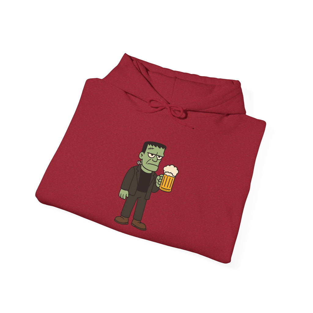 Monster Drinking Beer Hoodie – Unisex Heavy Blend Sweatshirt
