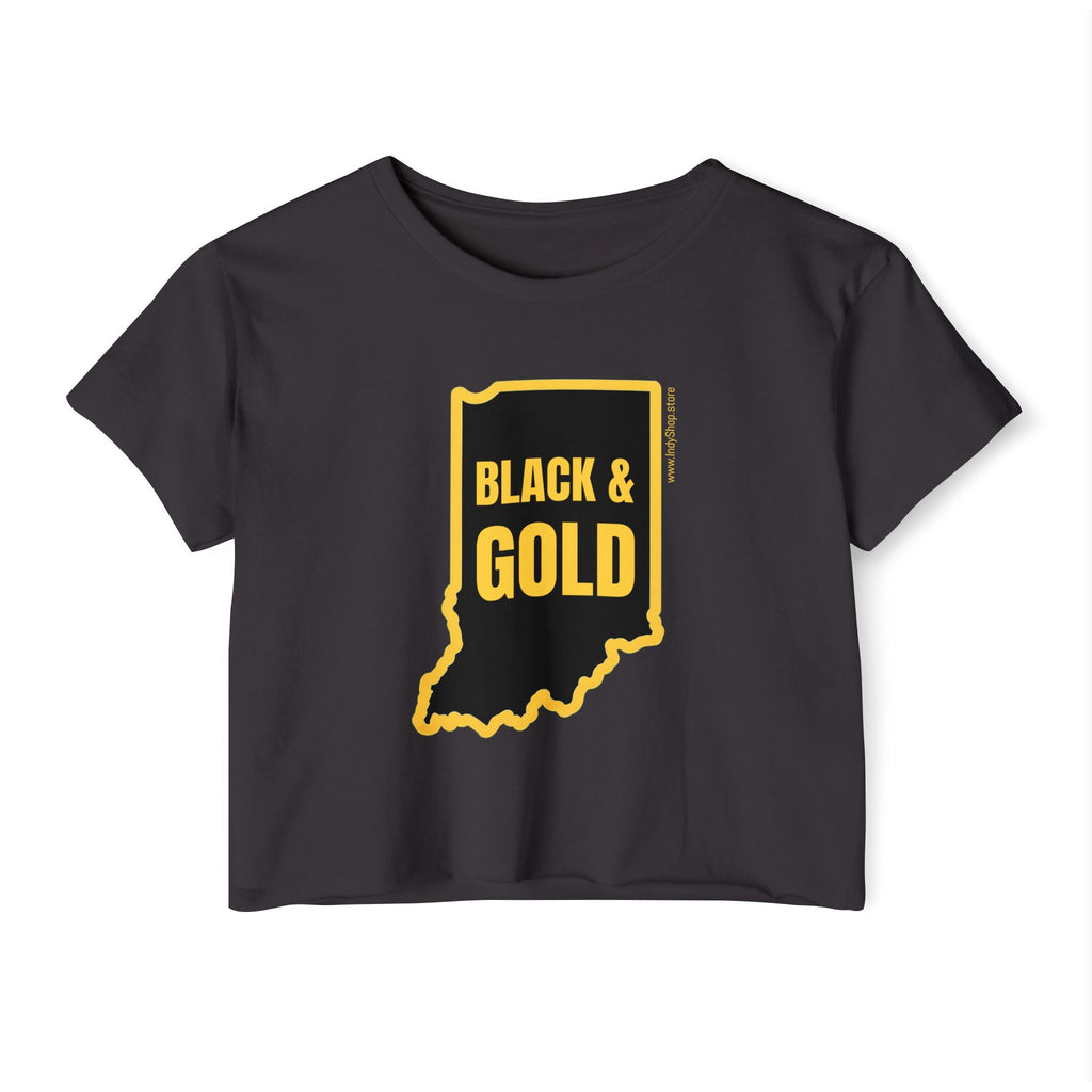 Black & Gold Women's Crop Top
