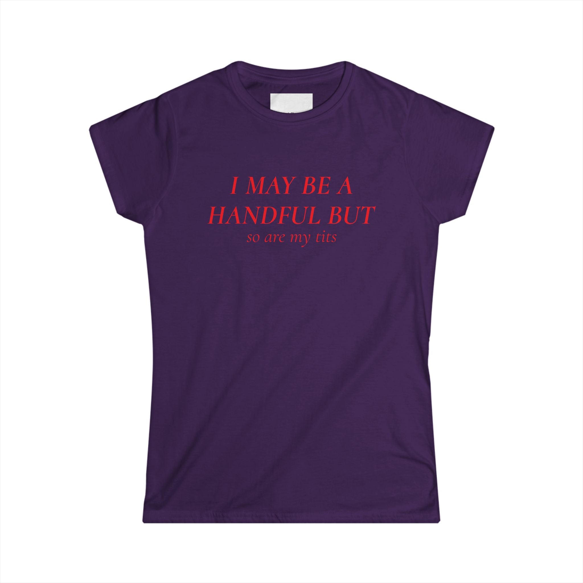 I May Be A Handful But My Tits Aren't Tee | Women's Graphic T-Shirt