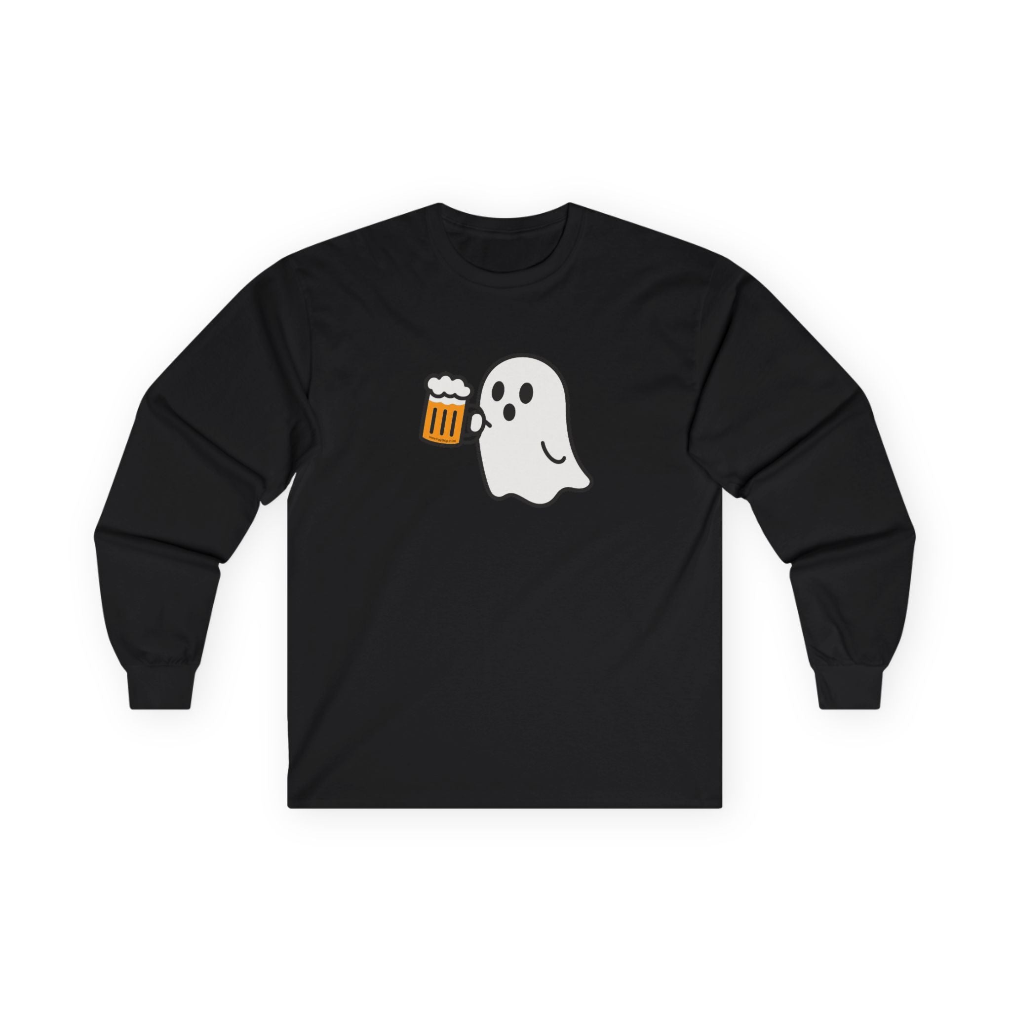 Ghost with Beer Unisex Long Sleeve Tee