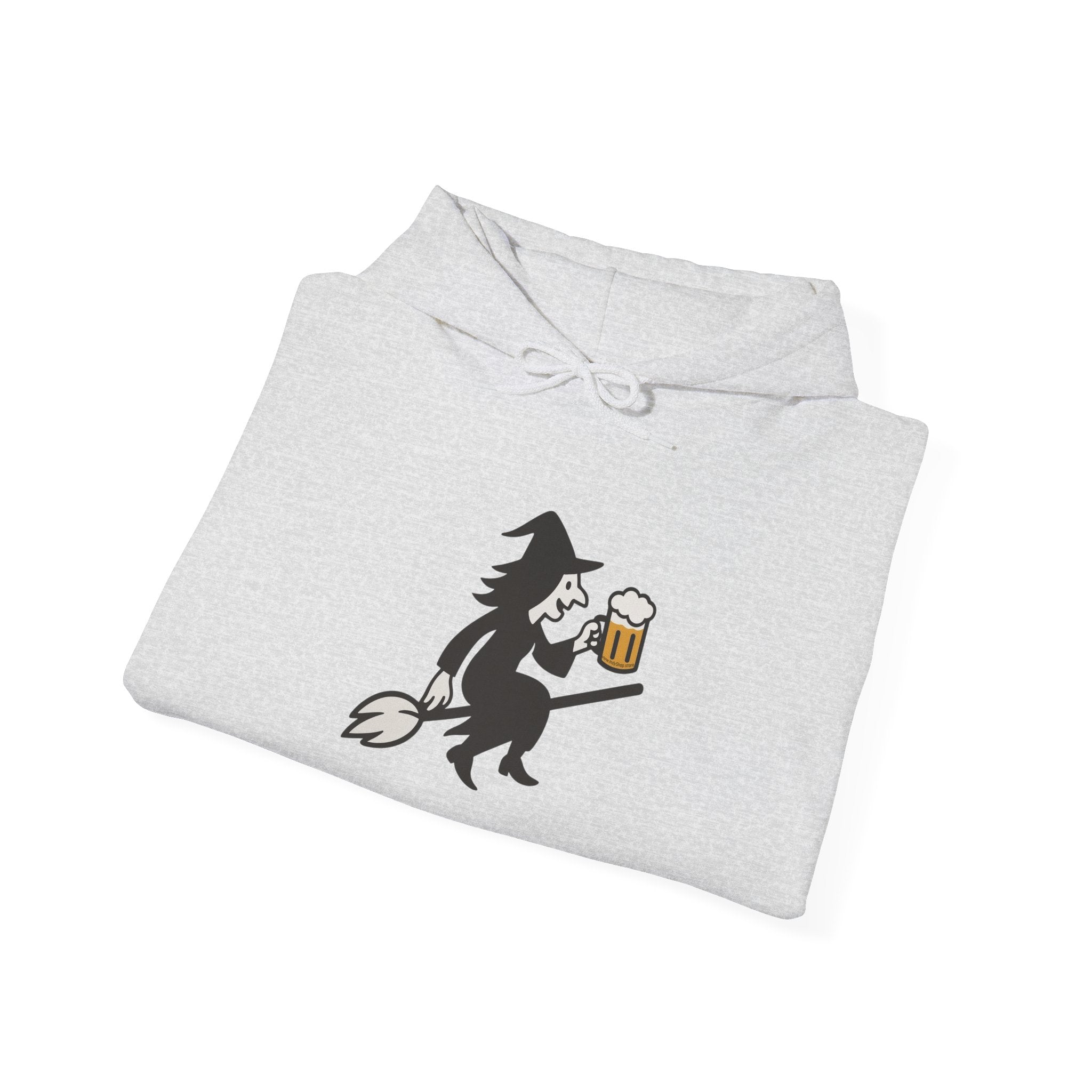 Witch Drinking Beer Hoodie – Unisex Heavy Blend Sweatshirt