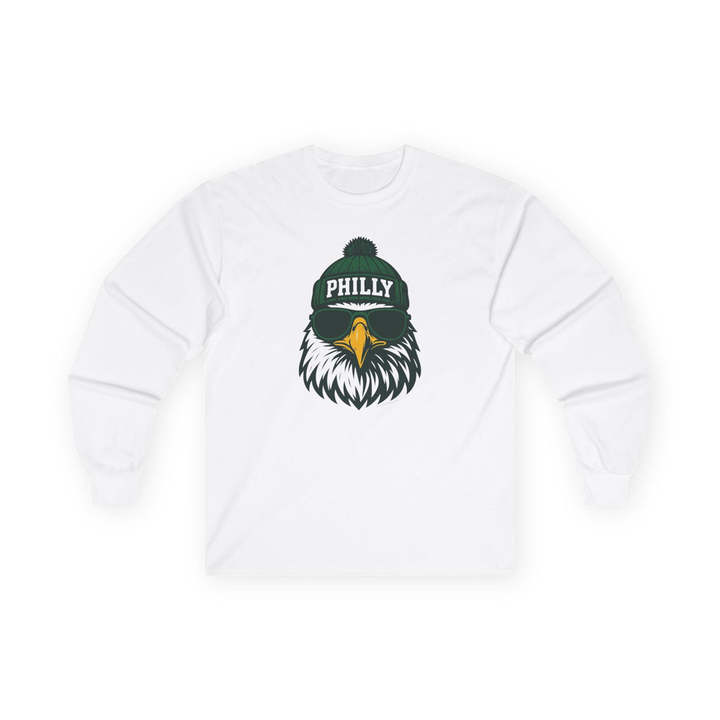 Philly Eagles Unisex Long Sleeve Tee | Philadelphia Eagle with Glasses and Hat