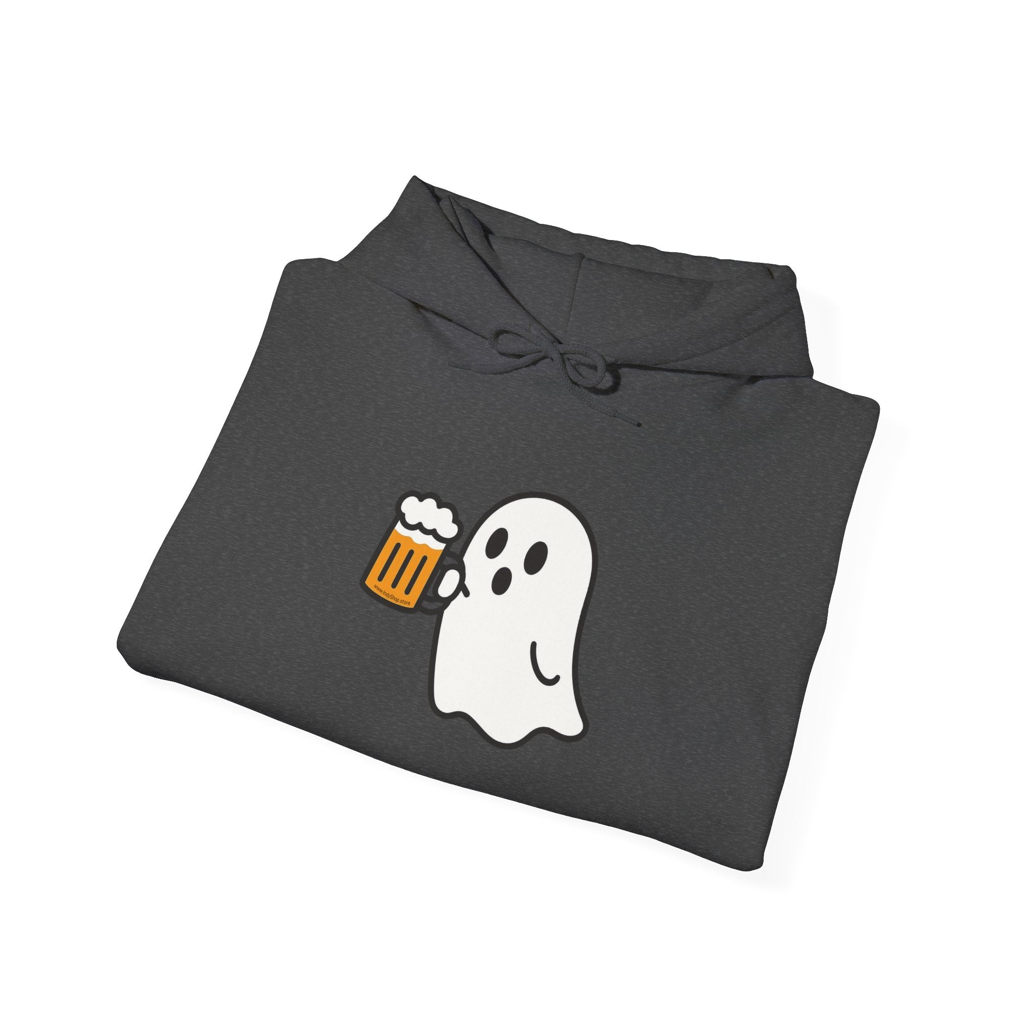 Ghost Drinking Beer Hoodie – Unisex Heavy Blend Sweatshirt
