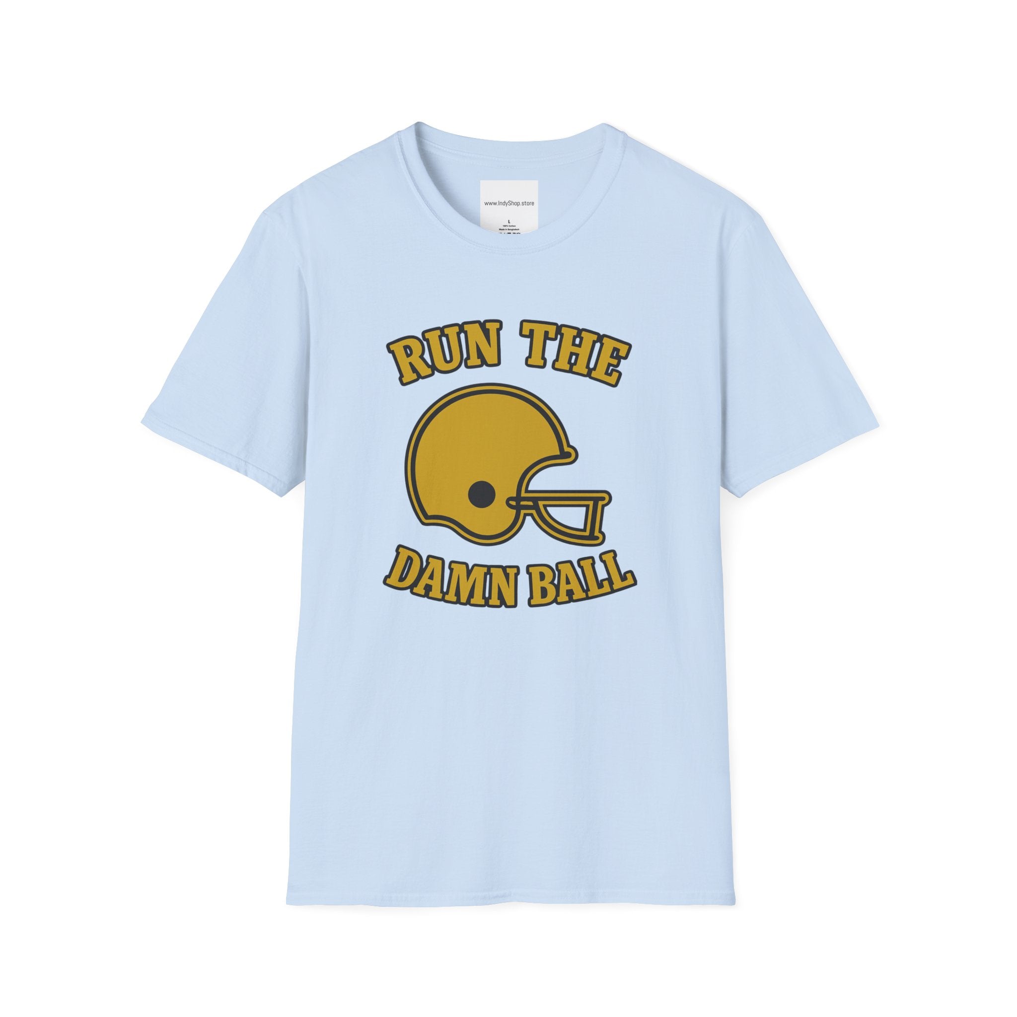Run the Damn Ball Black and Gold Unisex Graphic T-Shirt