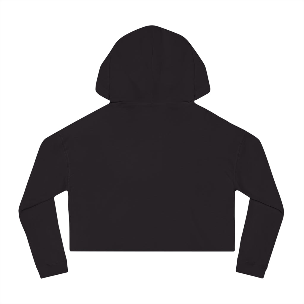 Gold Indiana Outline on Cropped Hooded Sweatshirt for Women | Trendy and Casual, Perfect for Spring Outings, Gift for Her, Comfortable Fashion