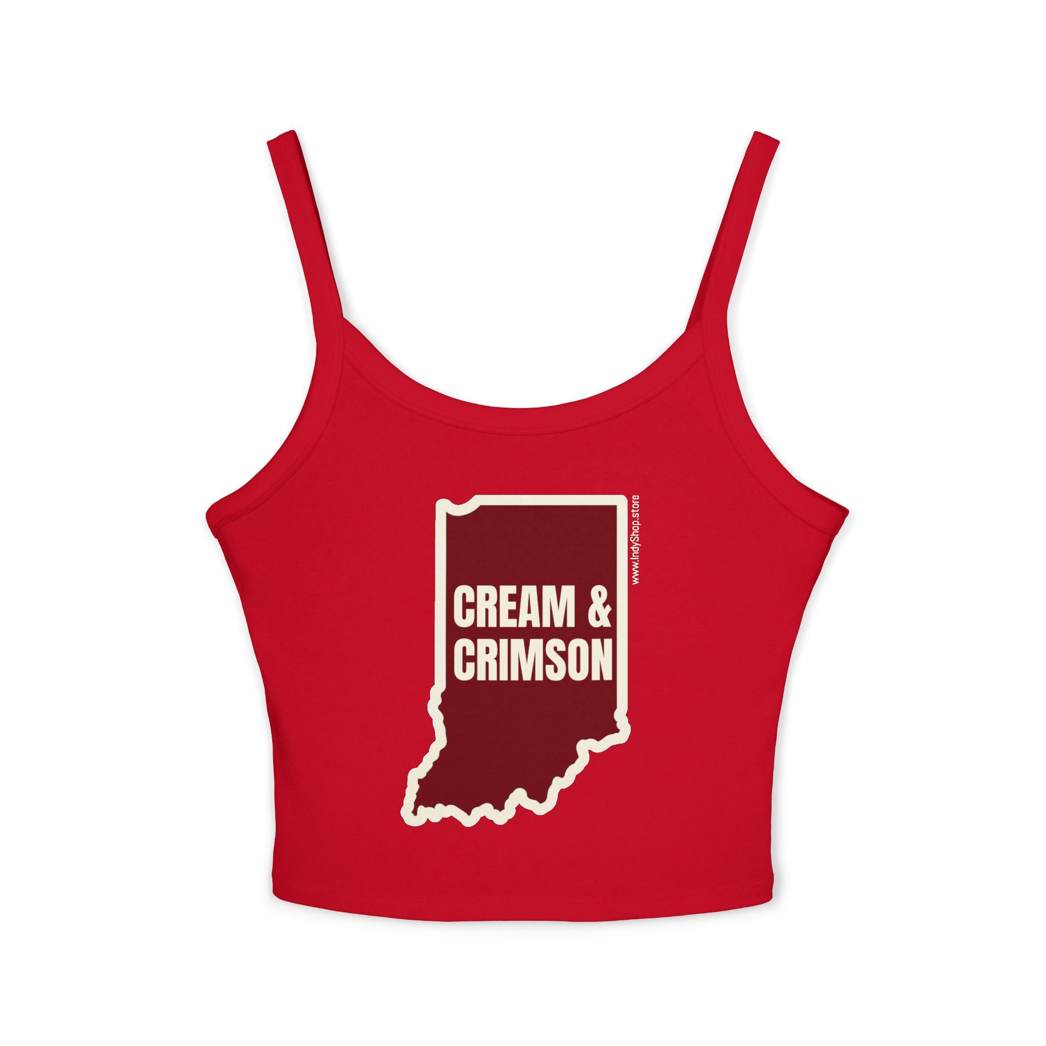 Cream & Crimson Women's Tank Top | Spaghetti Strap Tank Top