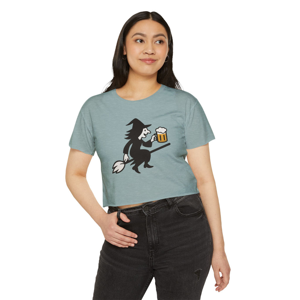 Witch with Beer Crop Top