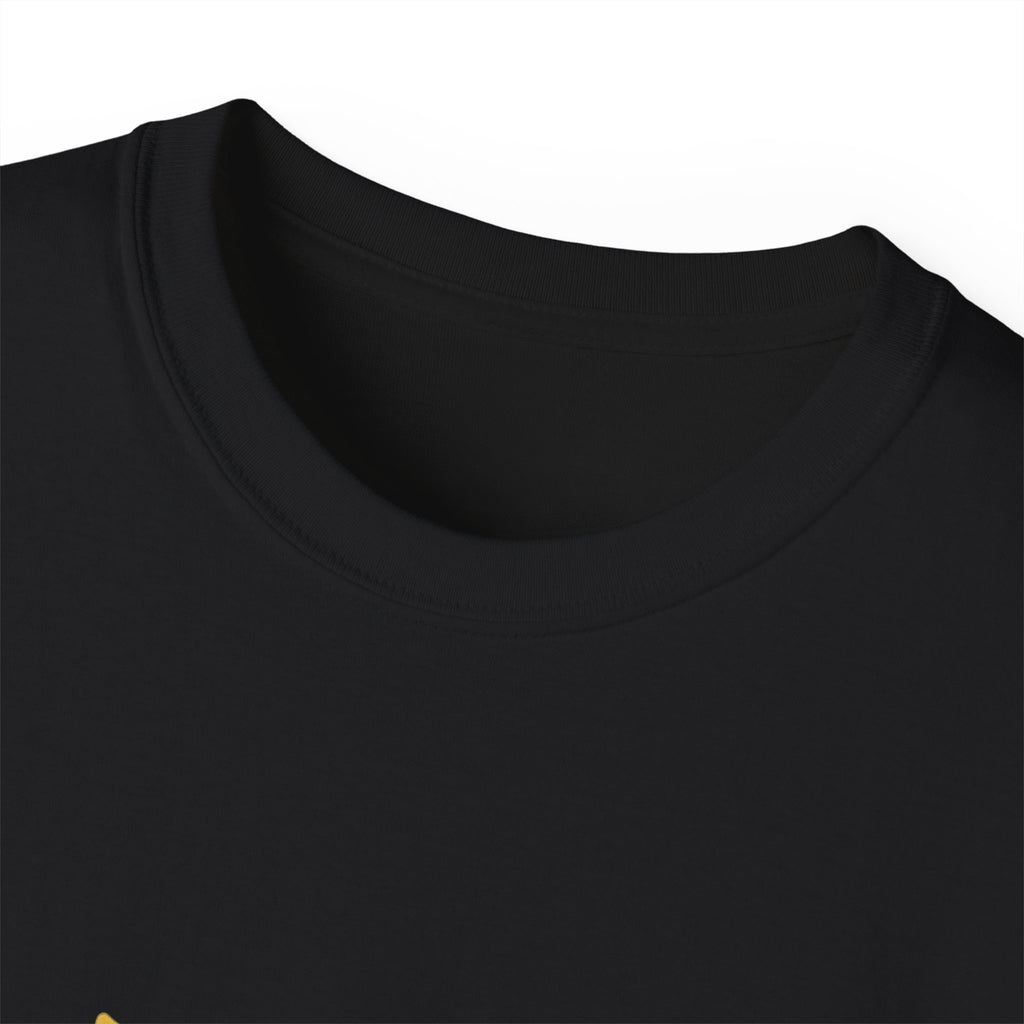 Black & Gold Unisex Ultra Cotton Tee | Casual Wear, Gift for Hoosiers, State Pride, Travel Souvenir, Unique Local Apparel