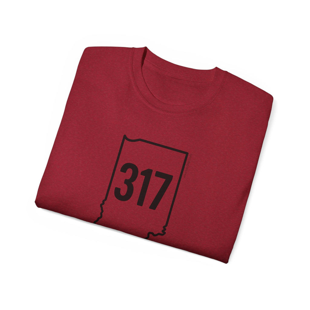 Indiana 317 Black Outline Unisex Ultra Cotton Tee