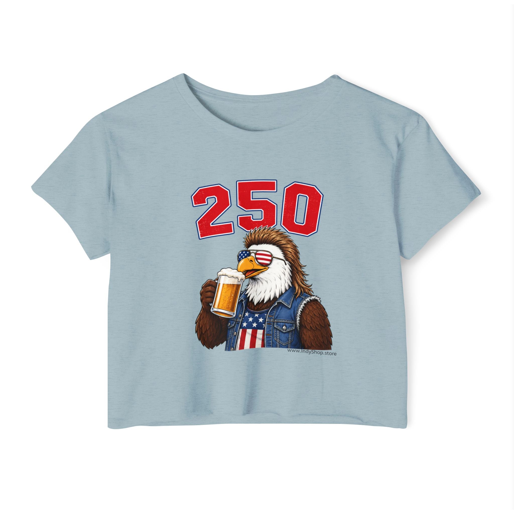 Patriotic Eagle with Beer 250 | Crop Top