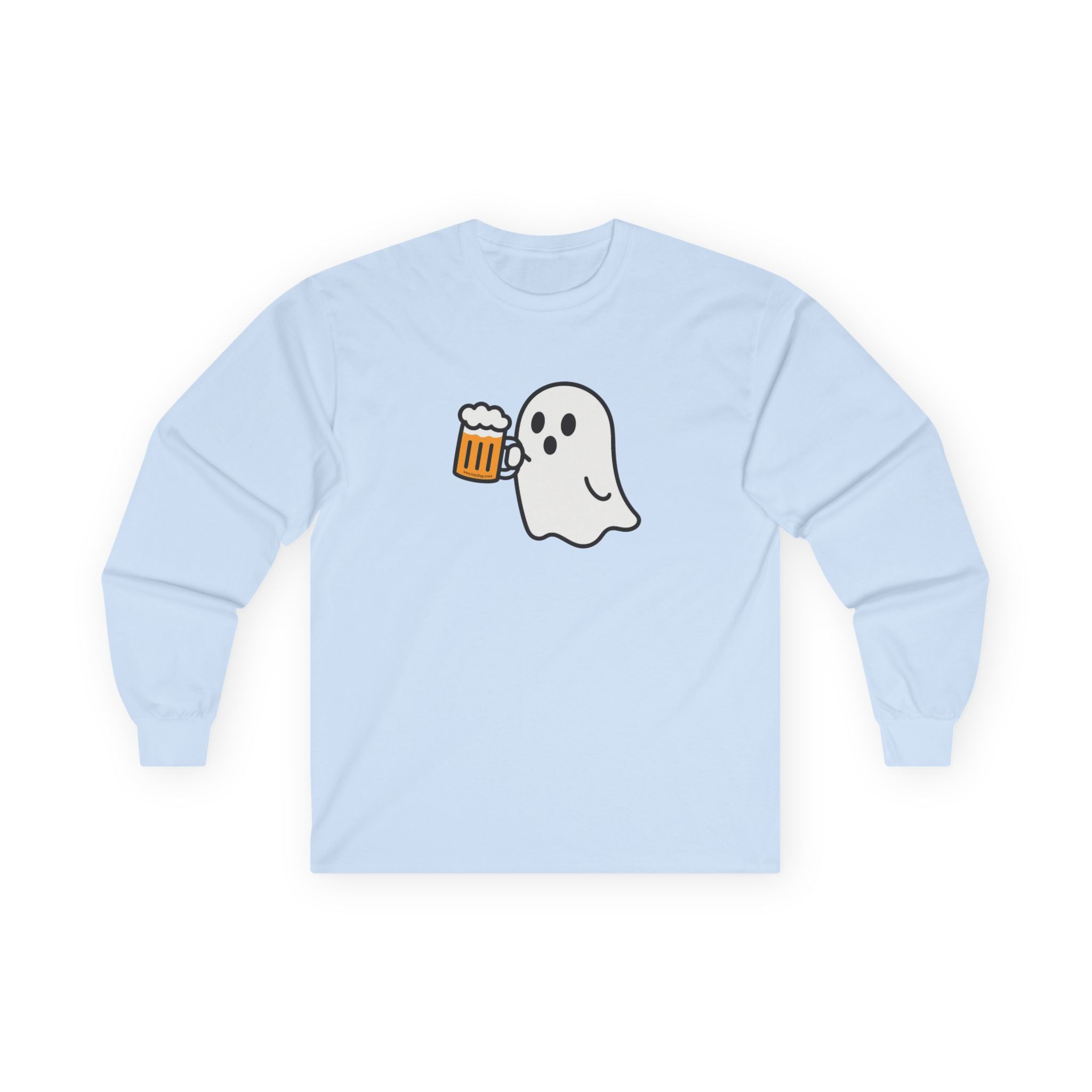 Ghost with Beer Unisex Long Sleeve Tee