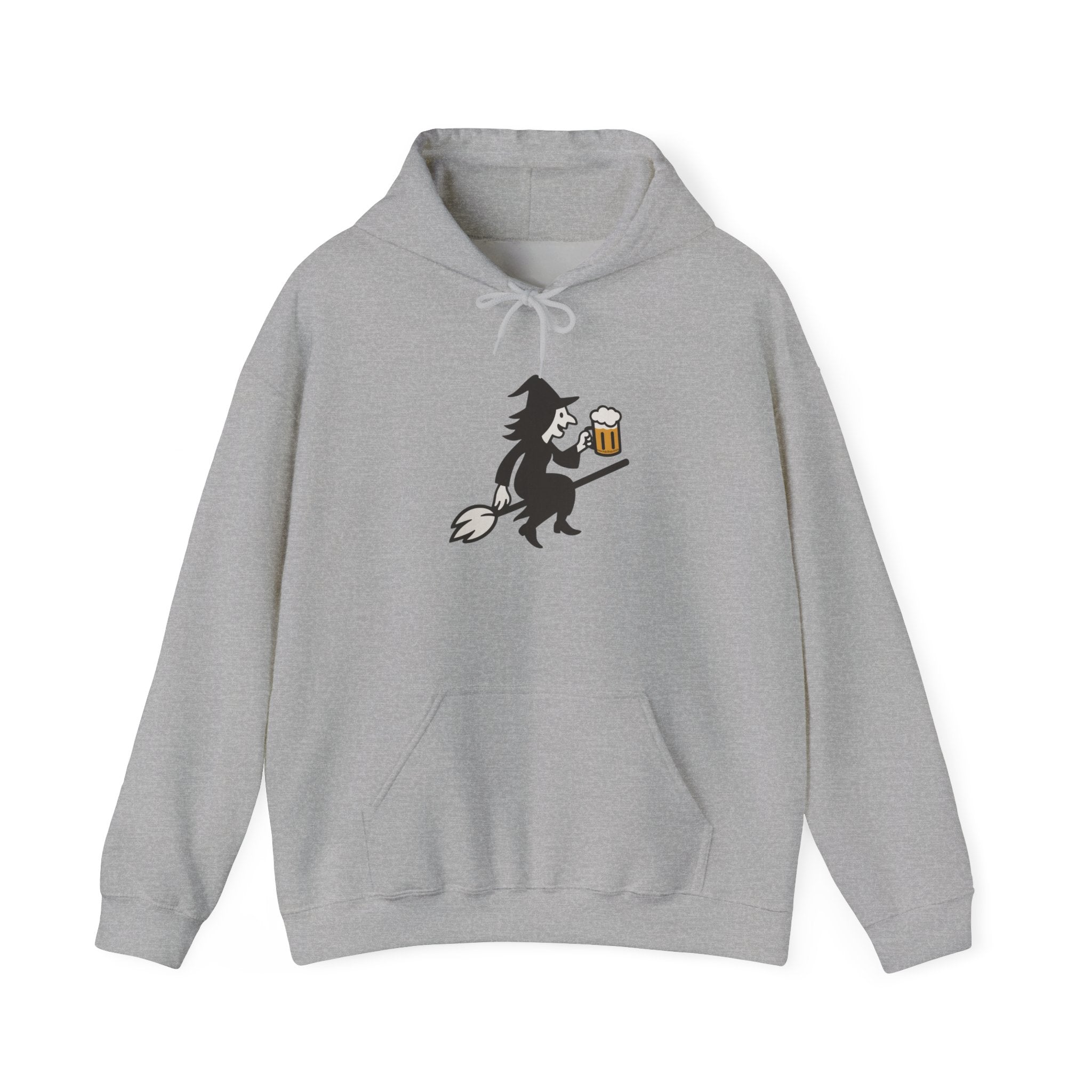 Witch Drinking Beer Hoodie – Unisex Heavy Blend Sweatshirt