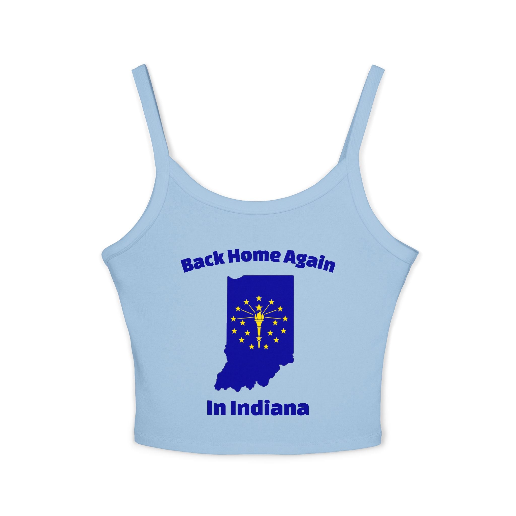 Back Home Again in Indiana Women's Tank Top | Spaghetti Strap Tank Top
