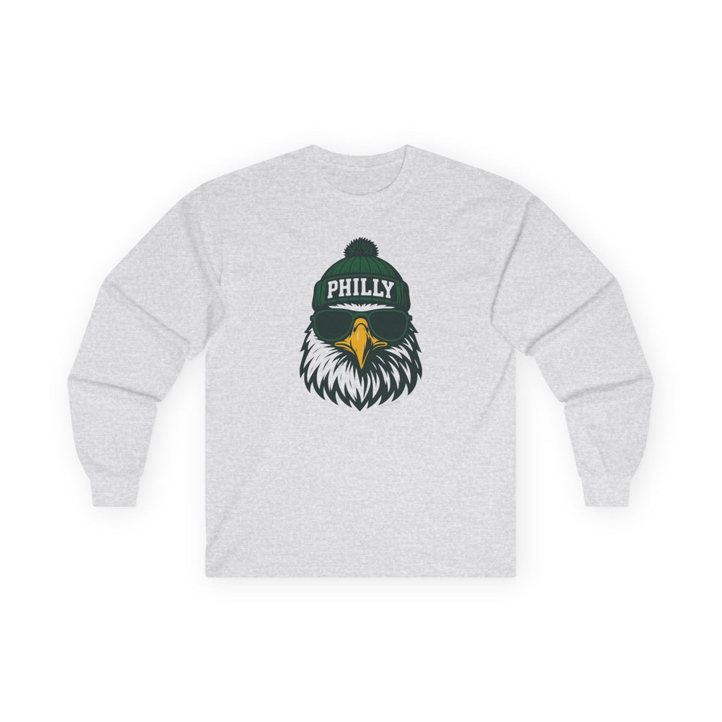 Philly Eagles Unisex Long Sleeve Tee | Philadelphia Eagle with Glasses and Hat