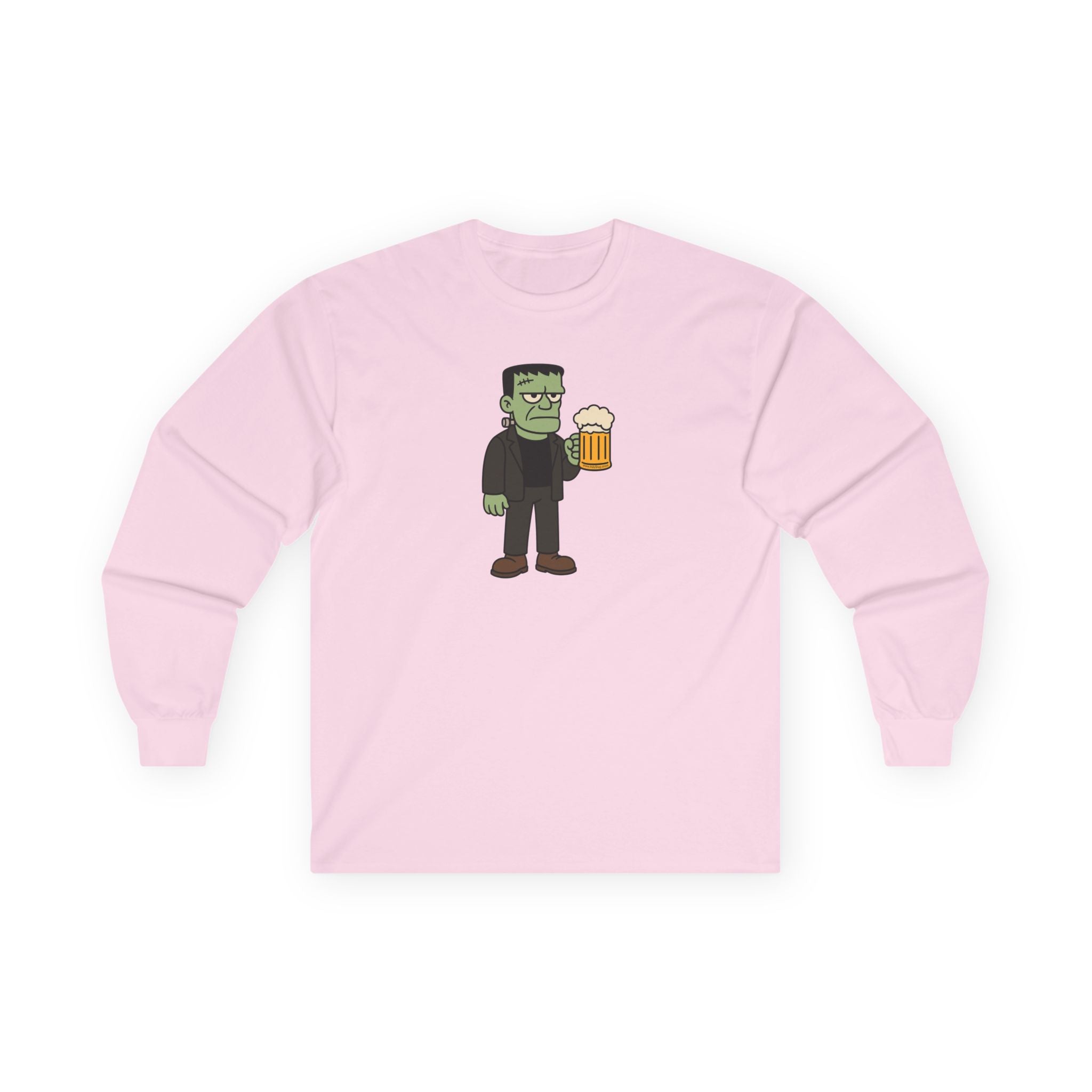 Monster with Beer Unisex Long Sleeve Tee