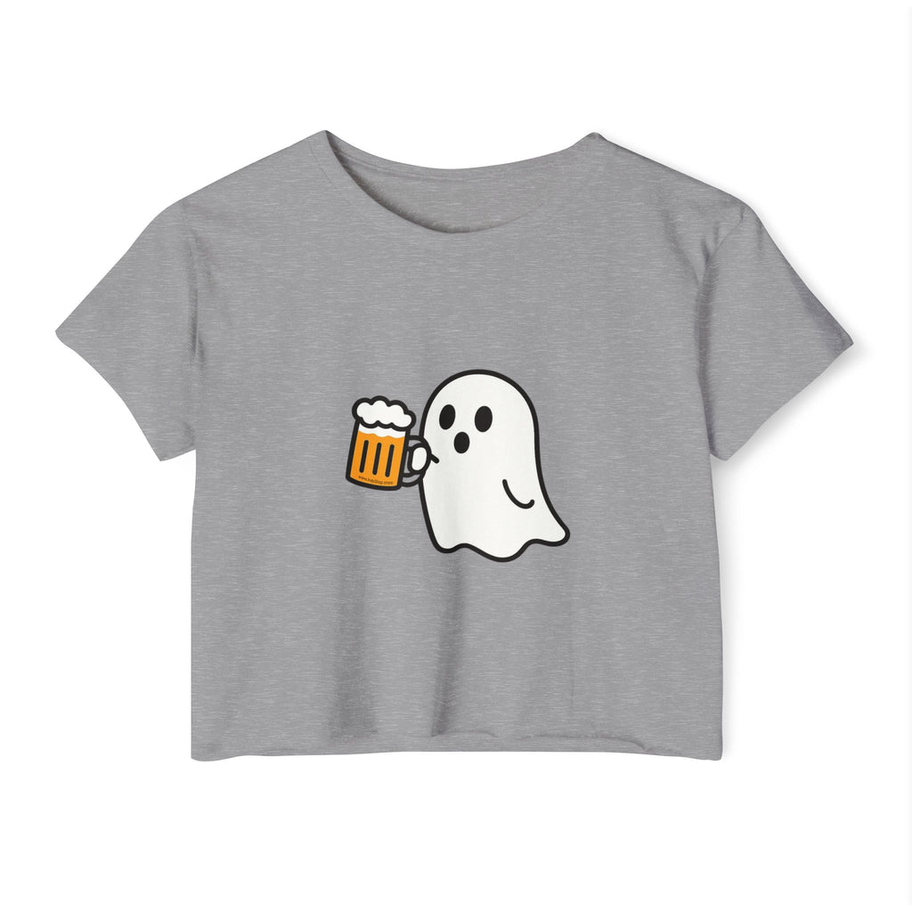 Ghost with Beer Crop Top