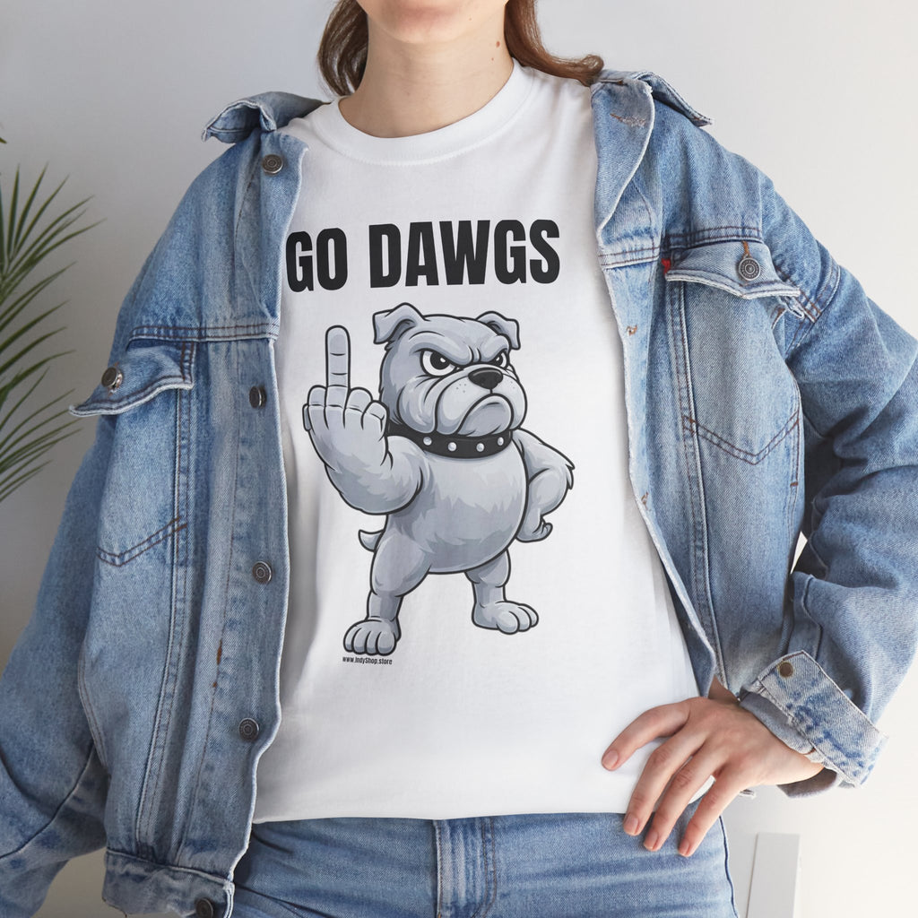Go Dawgs Middle Finger Tee | Bulldog Flipping Off