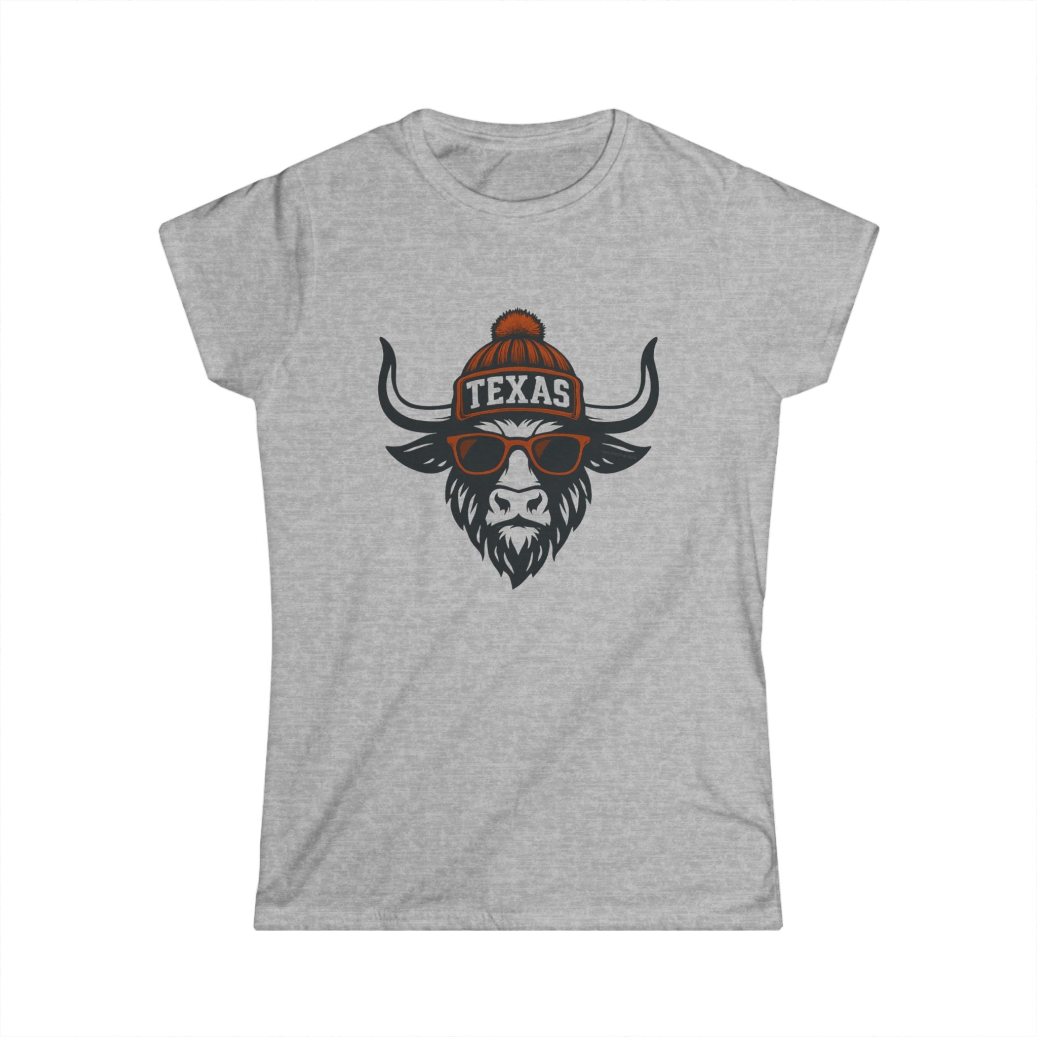Texas Longhorn Women's Graphic Tee | Longhorn With Glasses and Hat