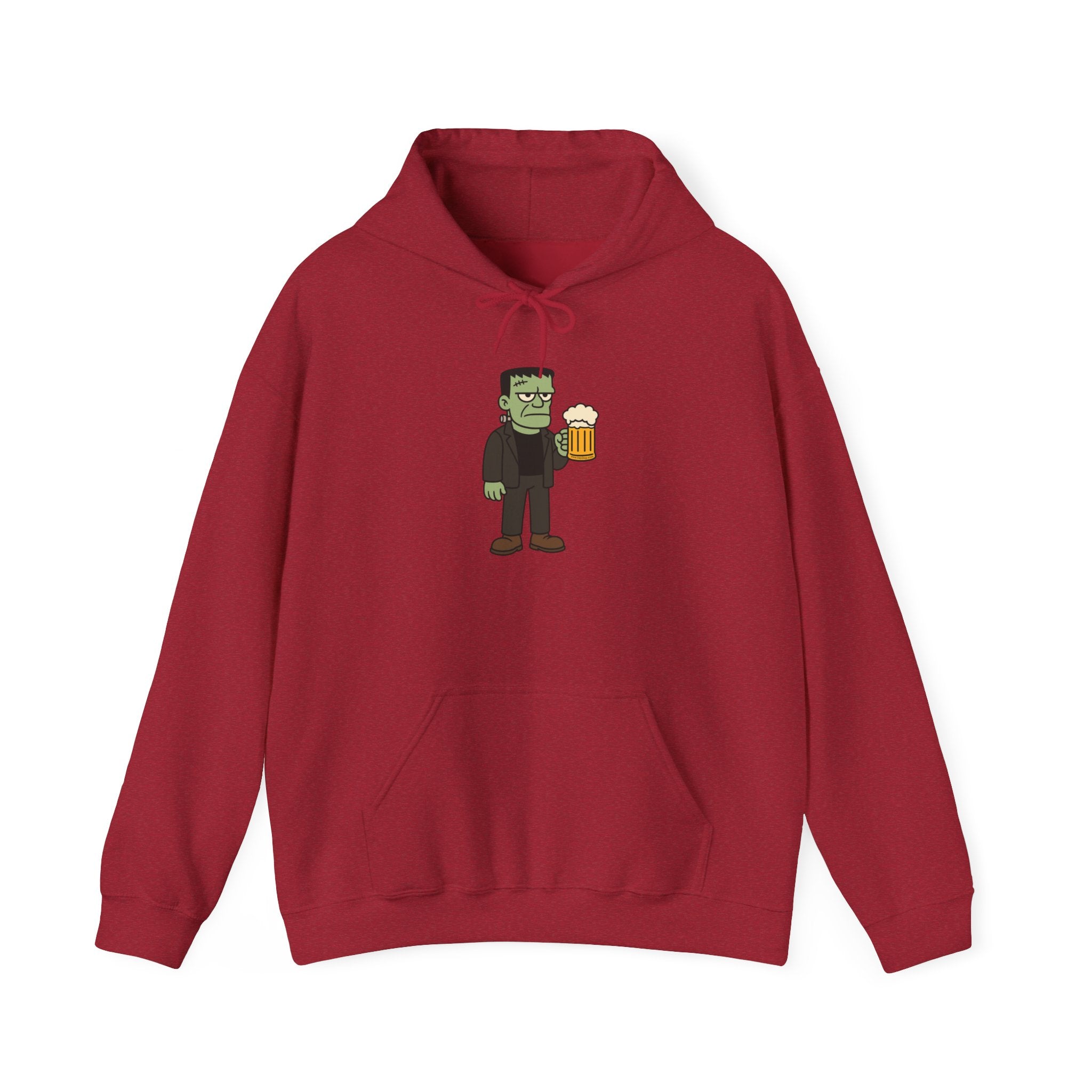 Monster Drinking Beer Hoodie – Unisex Heavy Blend Sweatshirt