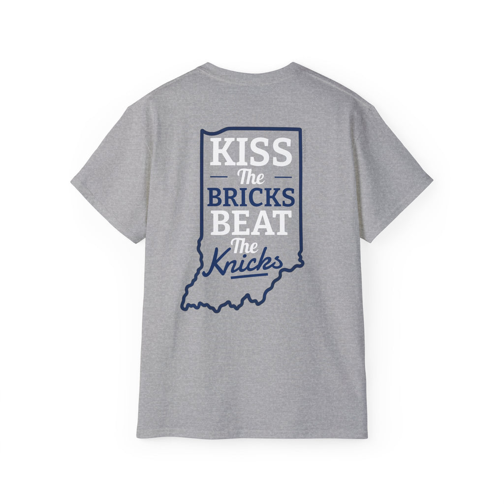 Kiss the Bricks Beat the Knicks Back | Indy 0 Front | Unisex T-Shirt | Indy Pacers