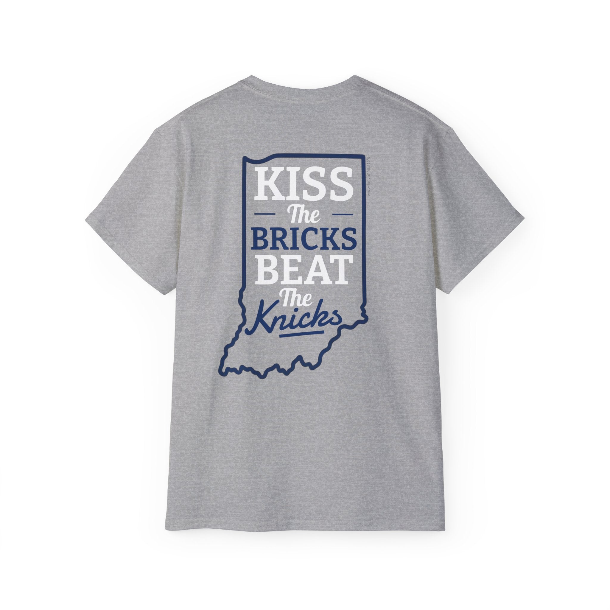 Kiss the Bricks Beat the Knicks Back | Indy 0 Front | Unisex T-Shirt | Indy Pacers