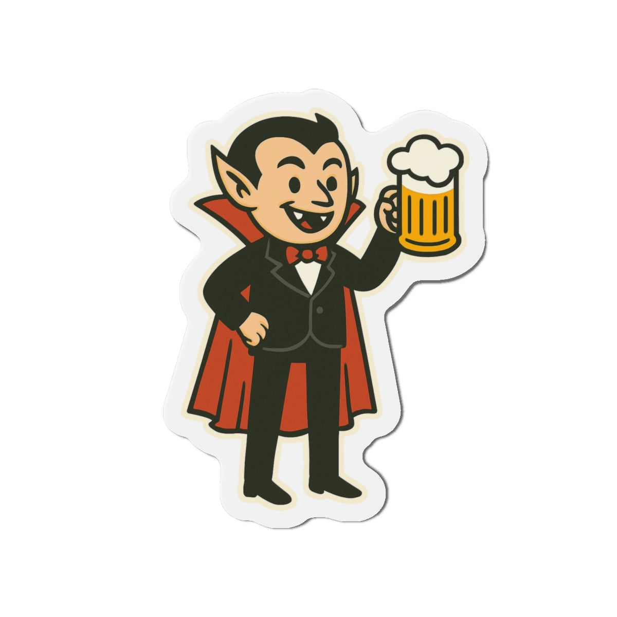 Vampire With Beer Halloween Die-Cut Magnets