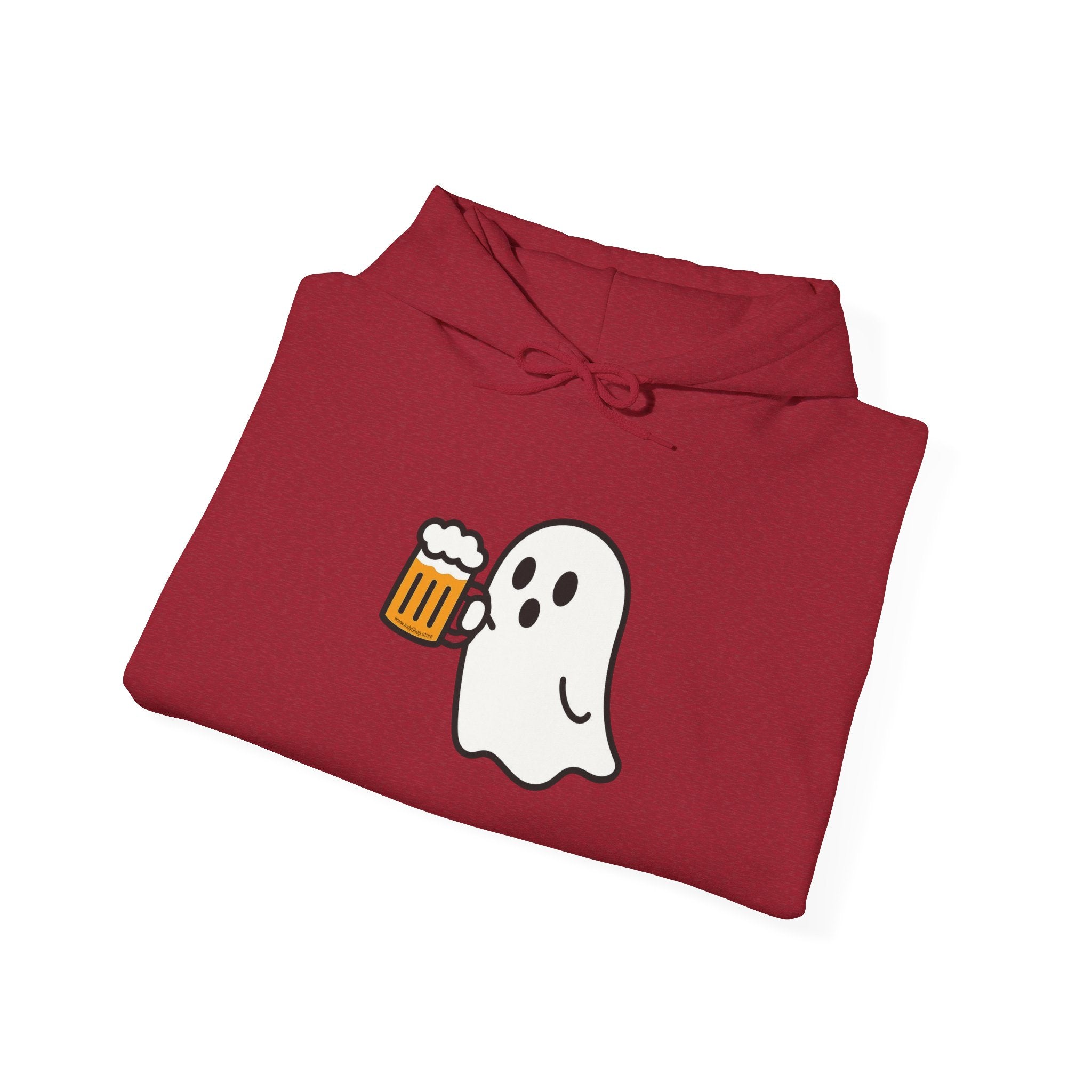Ghost Drinking Beer Hoodie – Unisex Heavy Blend Sweatshirt