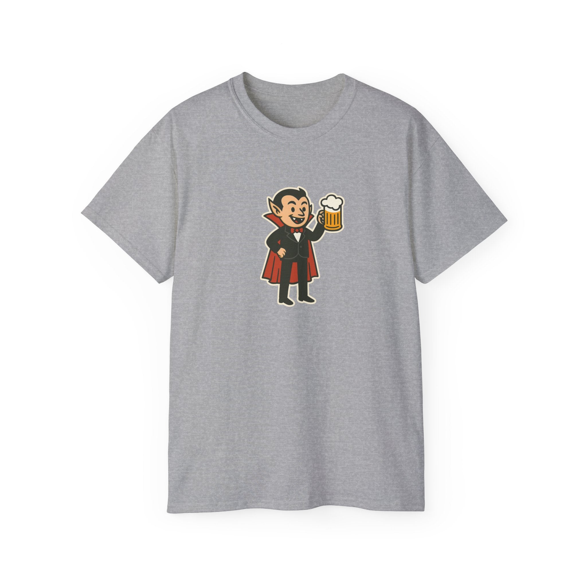 Vampire with Beer Unisex Tee