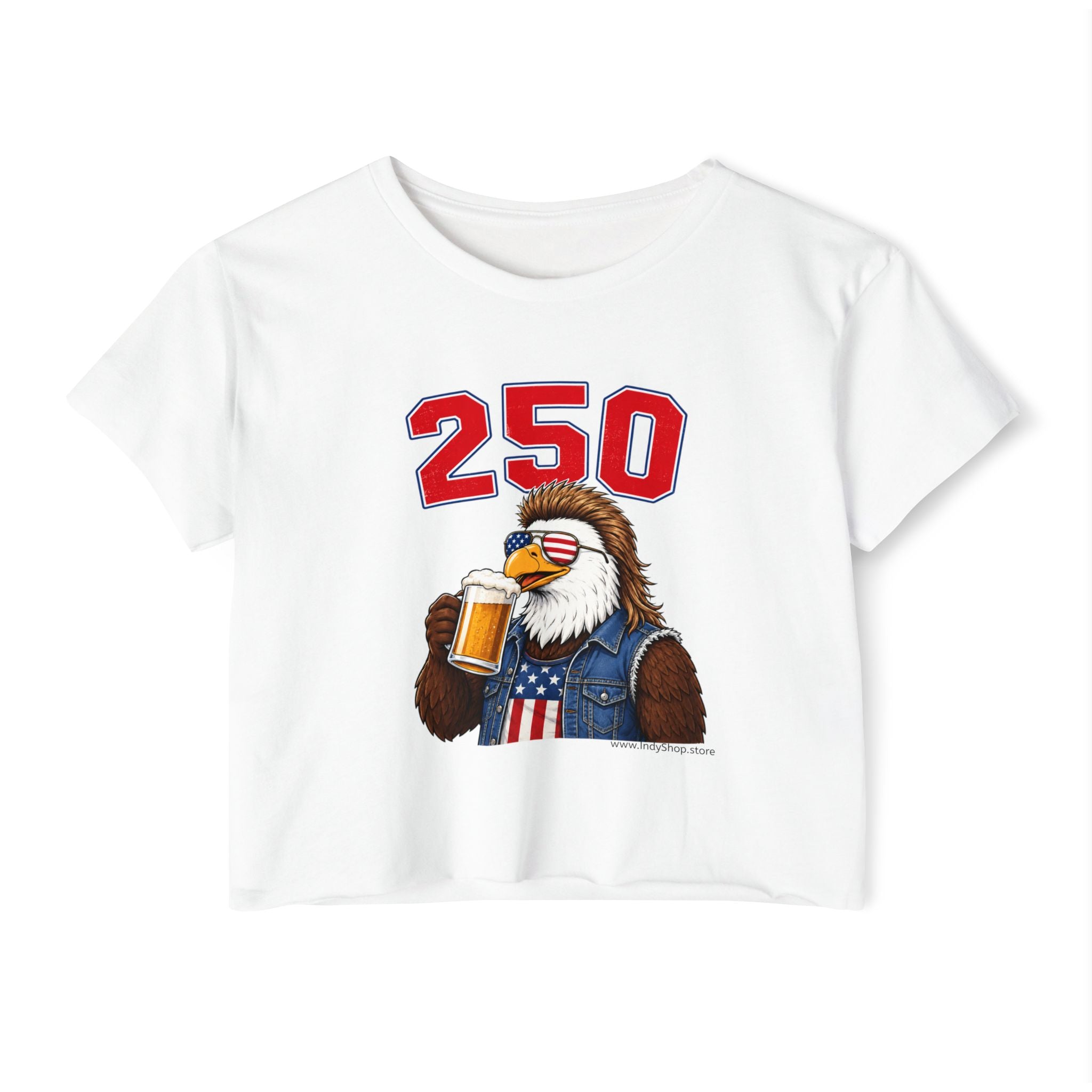 Patriotic Eagle with Beer 250 | Crop Top