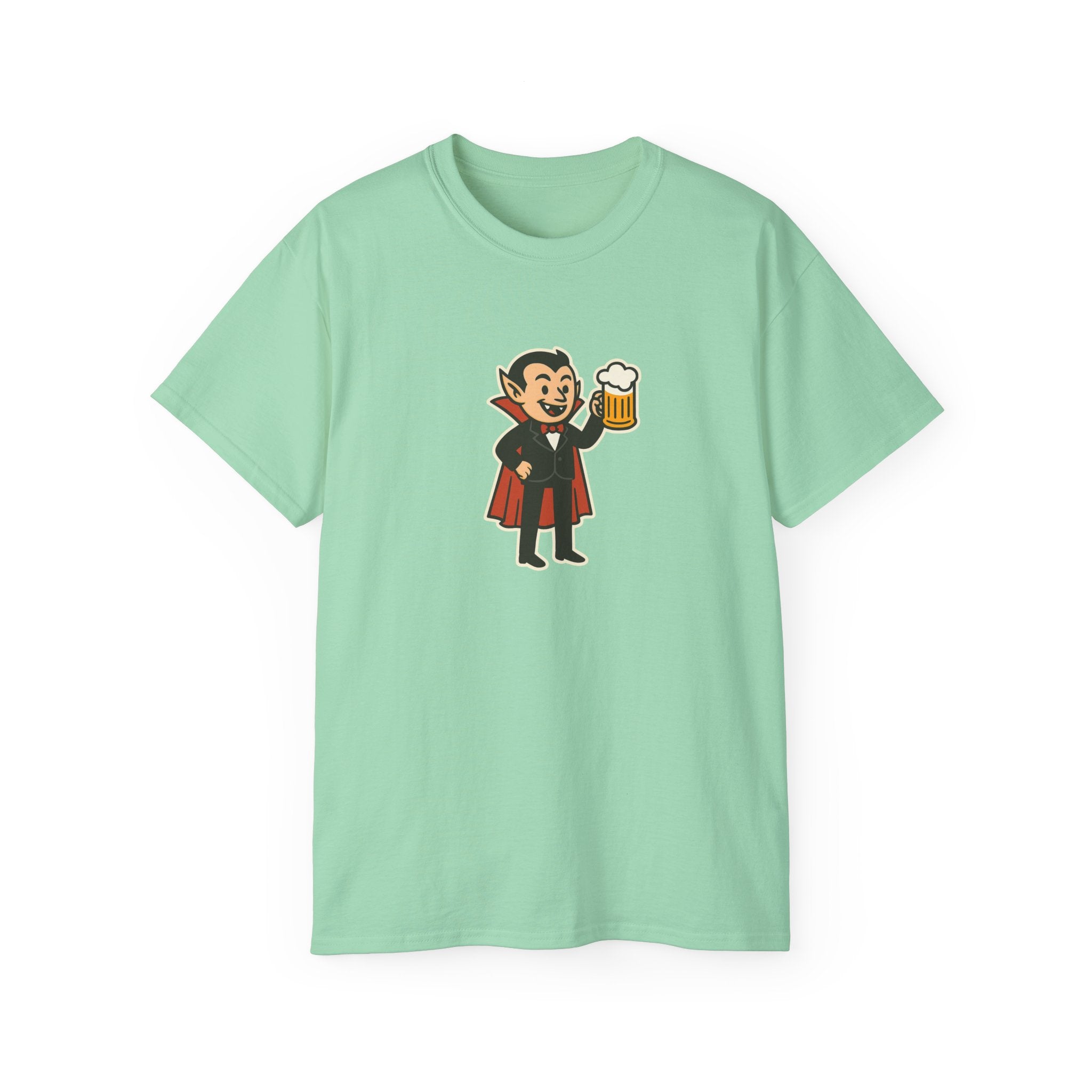 Vampire with Beer Unisex Tee