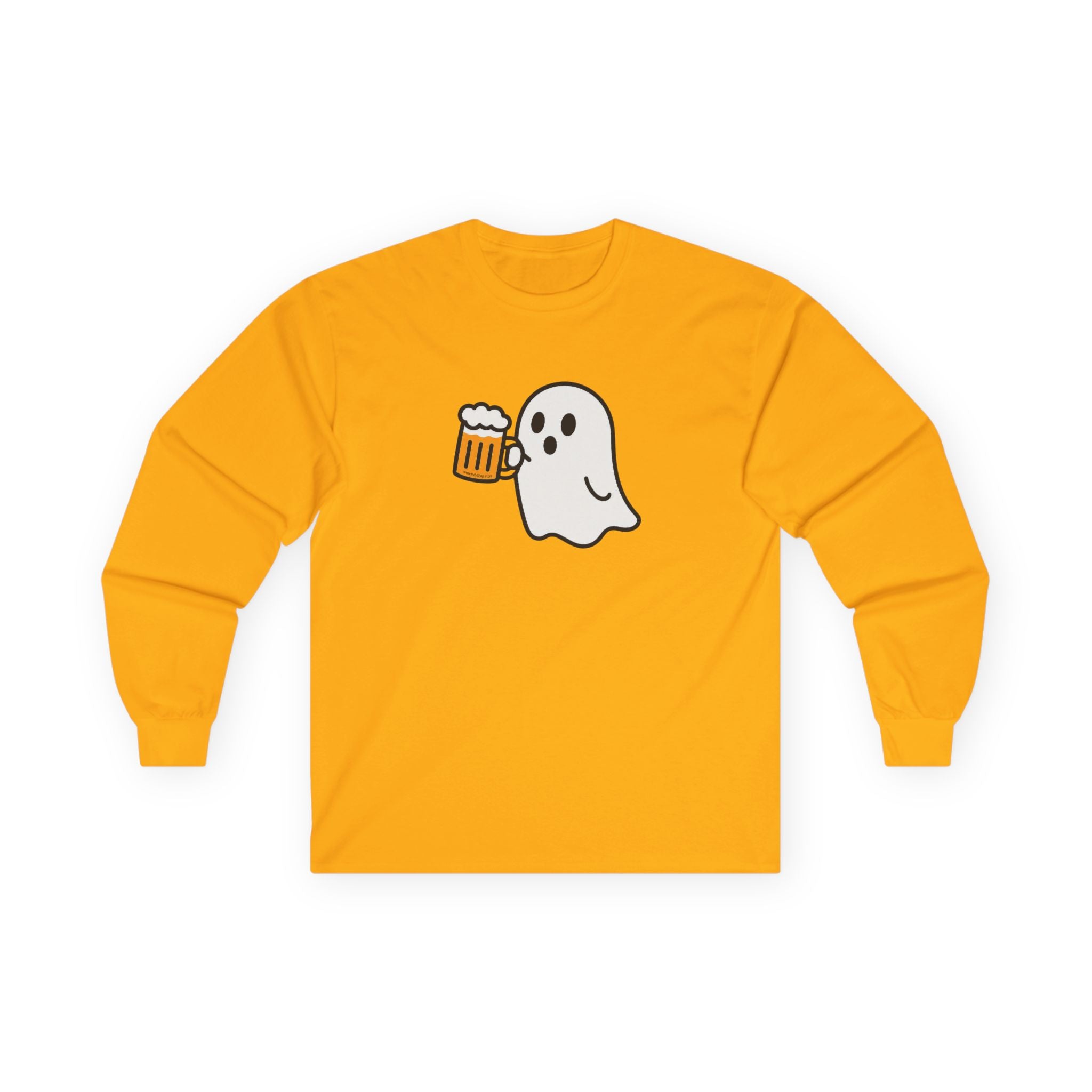 Ghost with Beer Unisex Long Sleeve Tee