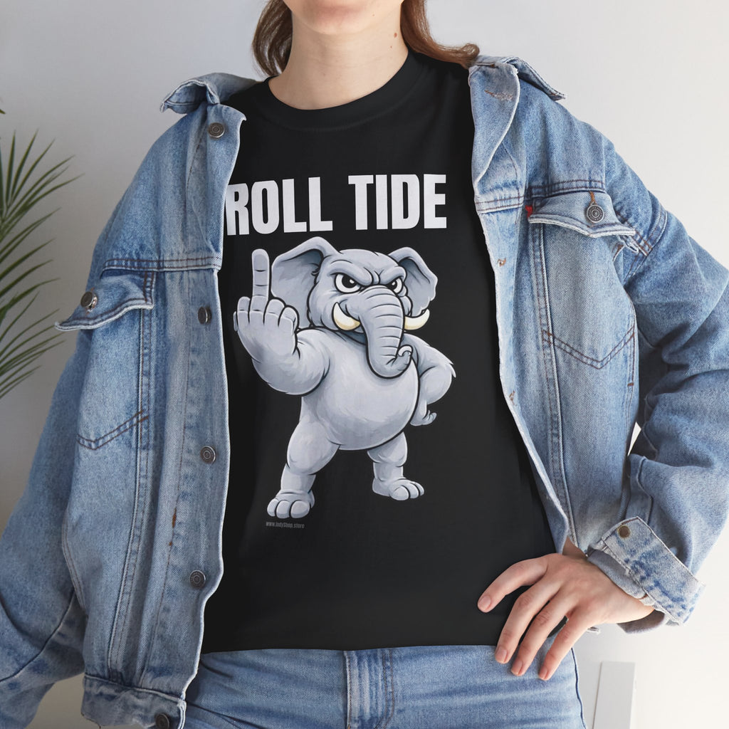 Roll Tide Middle Finger Tee | Elephant Flipping Off