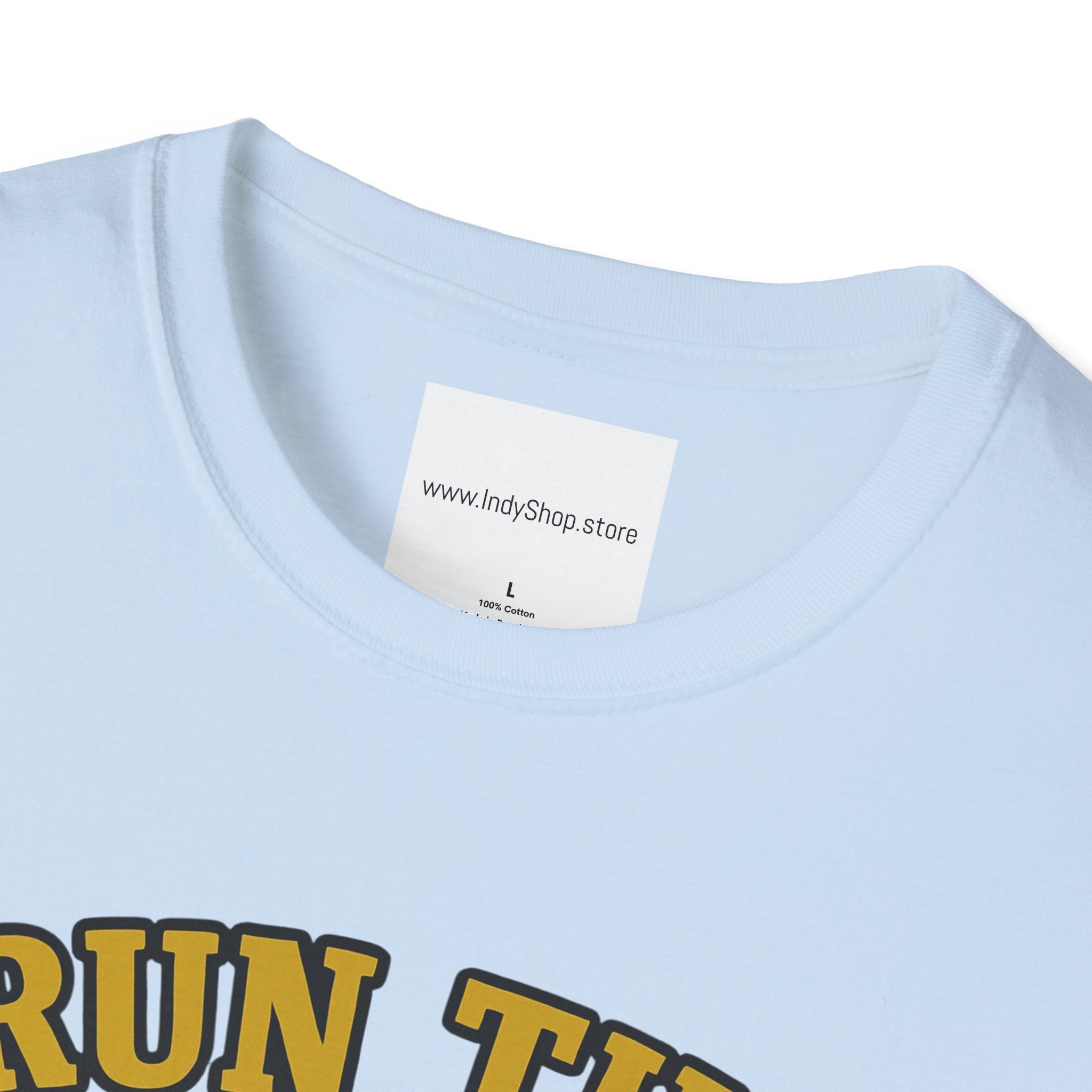 Run the Damn Ball Black and Gold Unisex Graphic T-Shirt